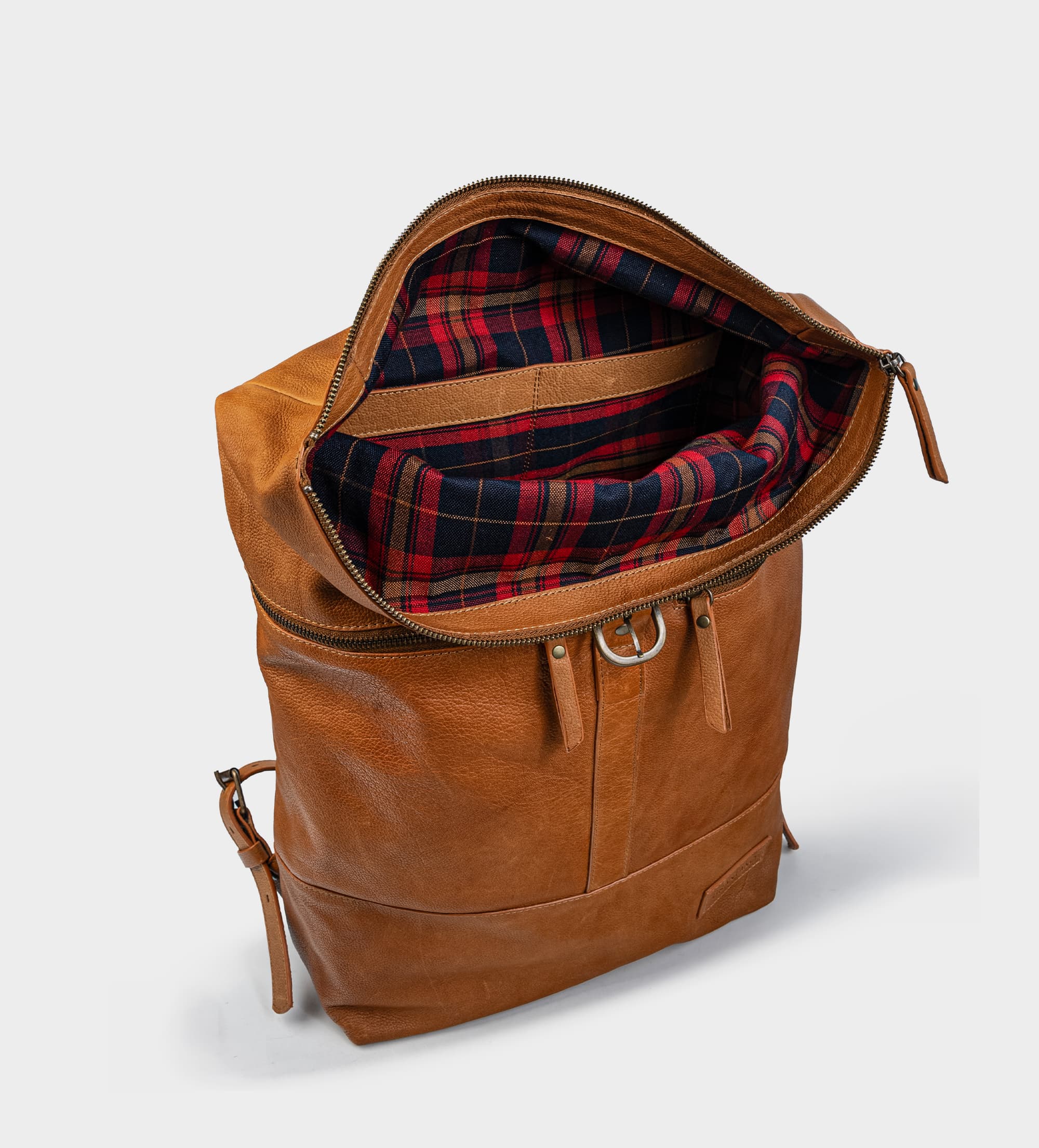 BACKPACK HERRAJE PIEL CAFÉ