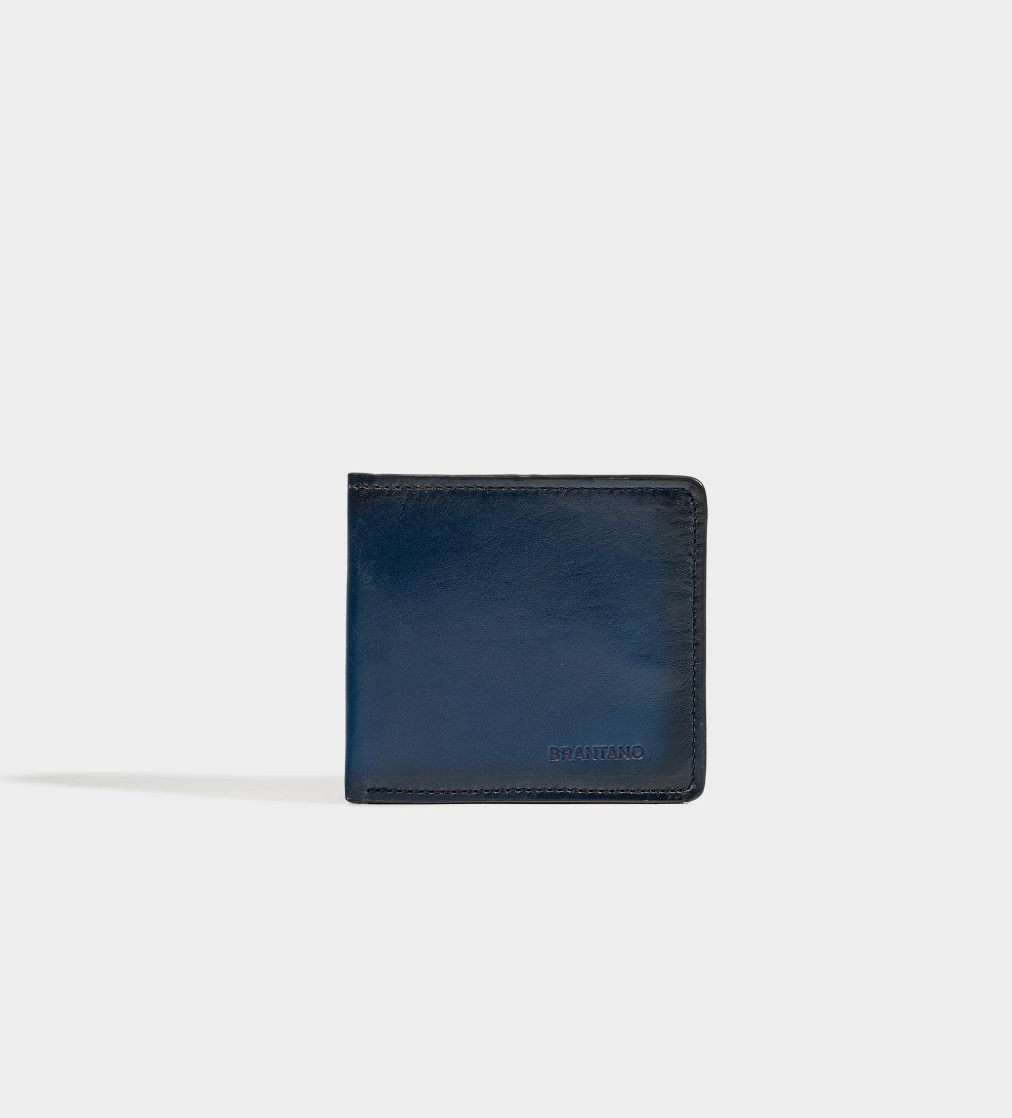 CARTERA PIEL GENUINA AZUL