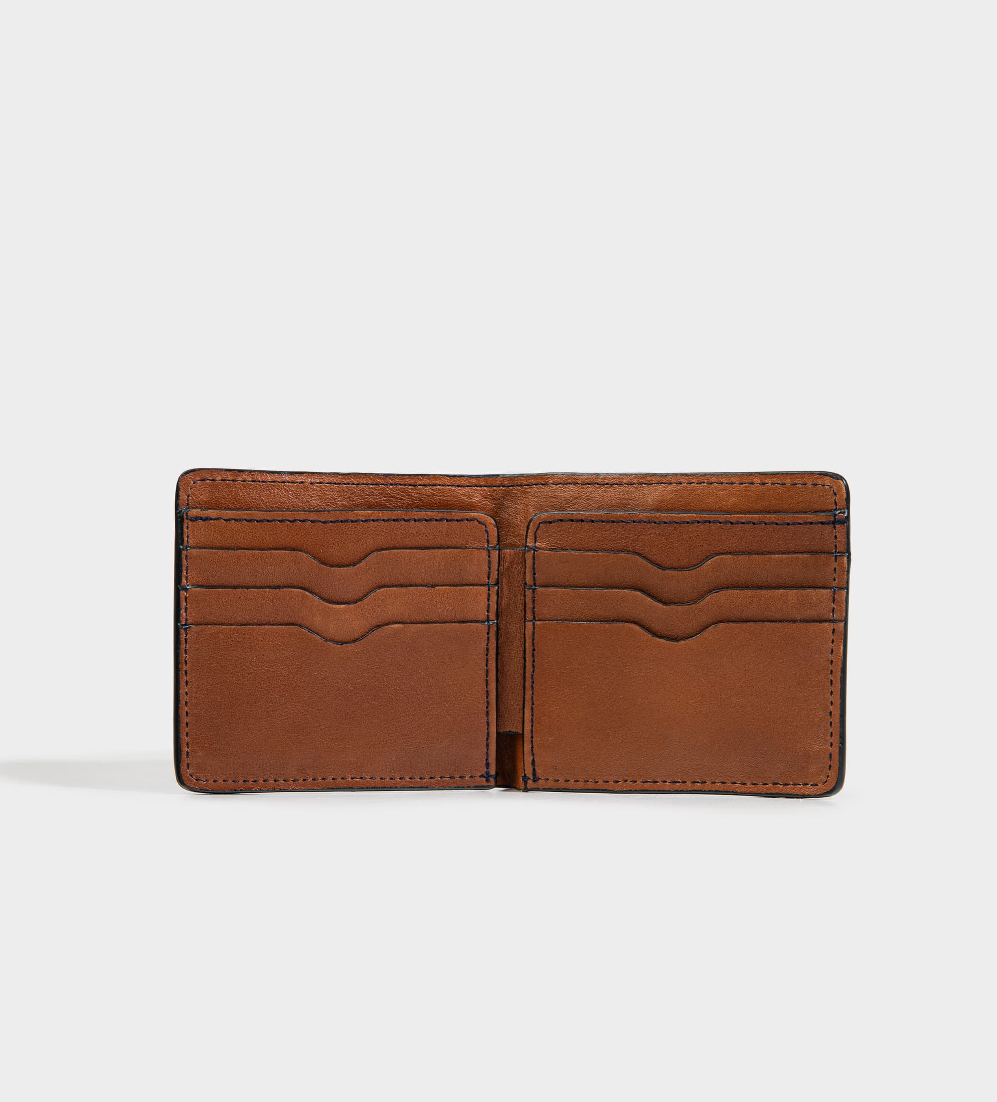 CARTERA PIEL GENUINA AZUL