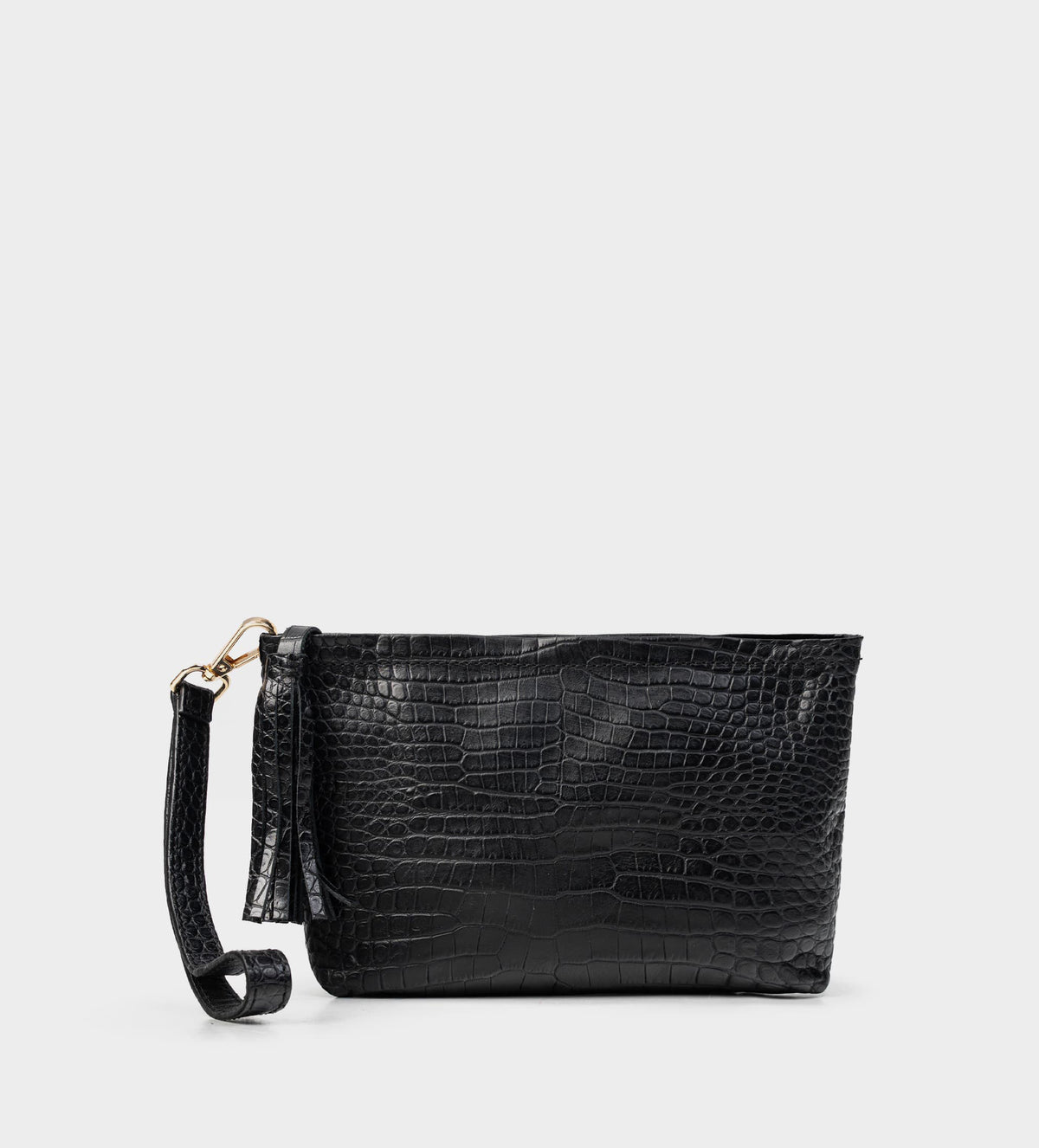BOLSO PIEL GRABADA NEGRO