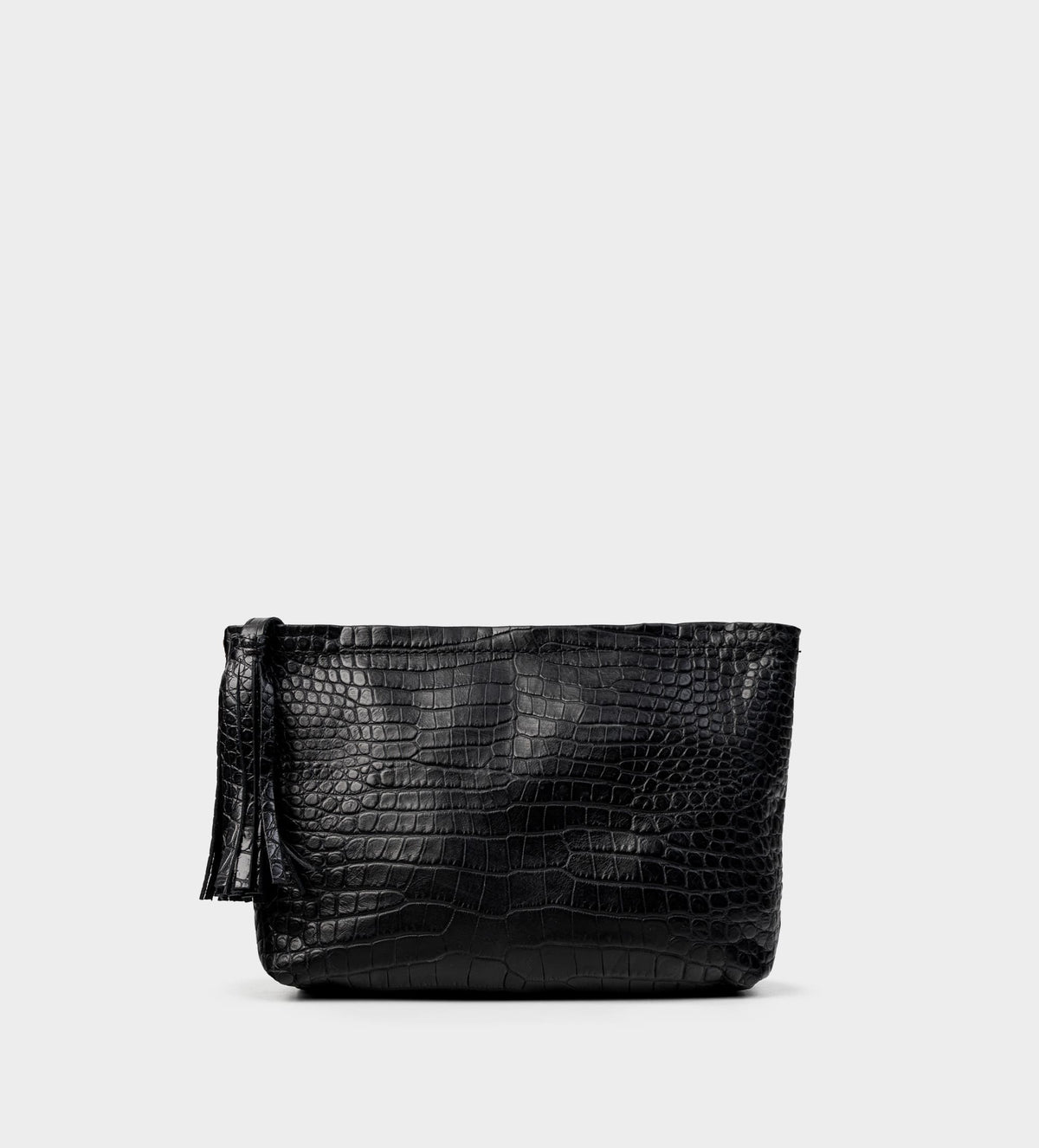 BOLSO PIEL GRABADA NEGRO