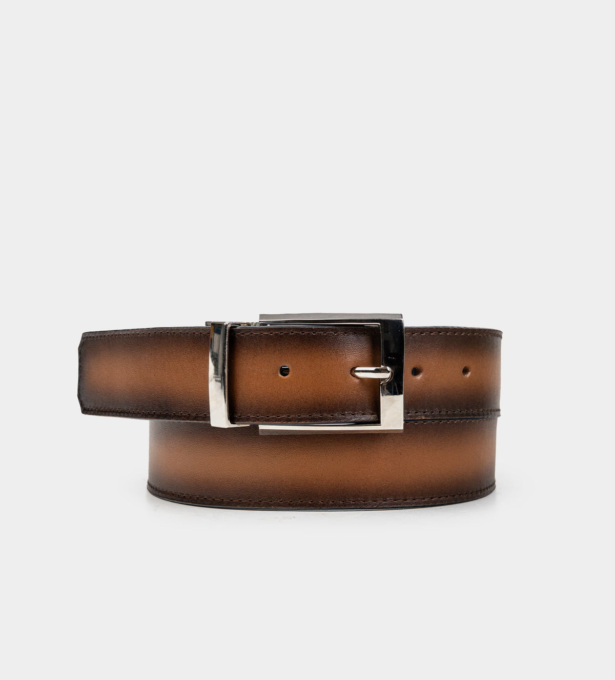 CINTURÓN REVERSIBLE PIEL AZUL / CAFÉ