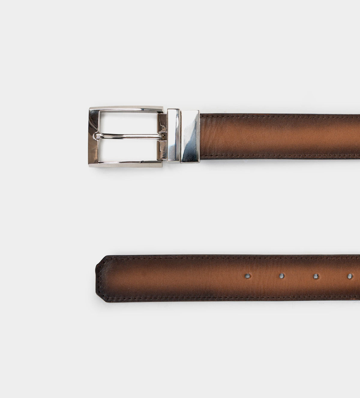 CINTURÓN REVERSIBLE PIEL AZUL / CAFÉ