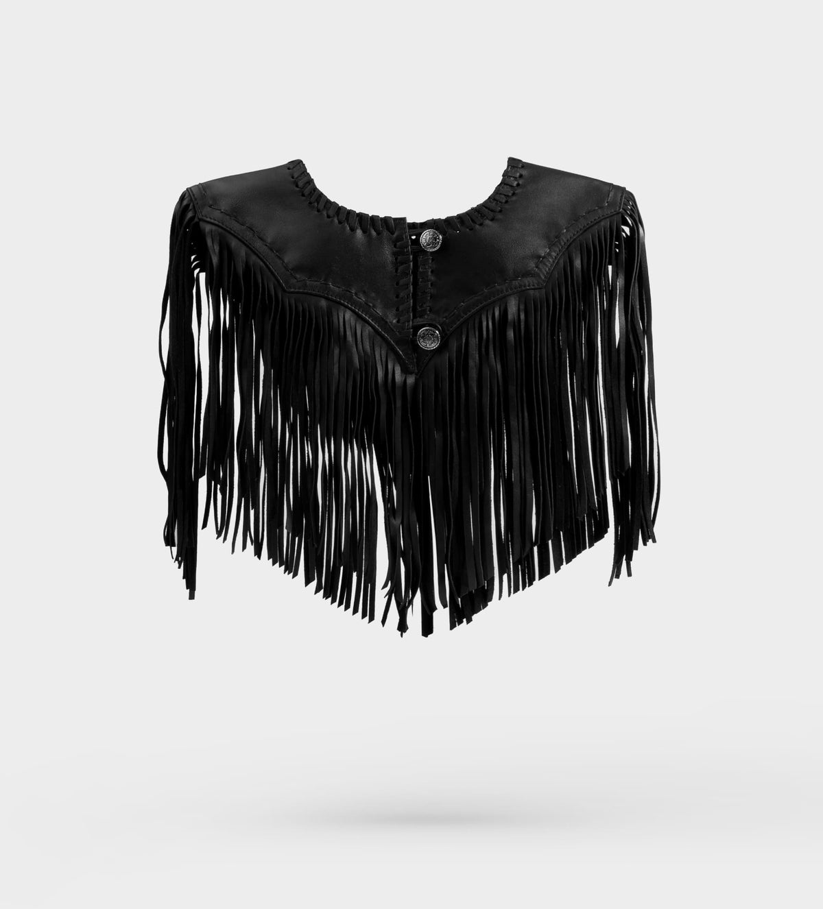CAPA WESTERN PIEL FLECOS NEGRO