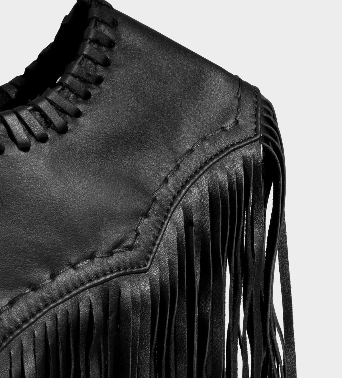 CAPA WESTERN PIEL FLECOS NEGRO