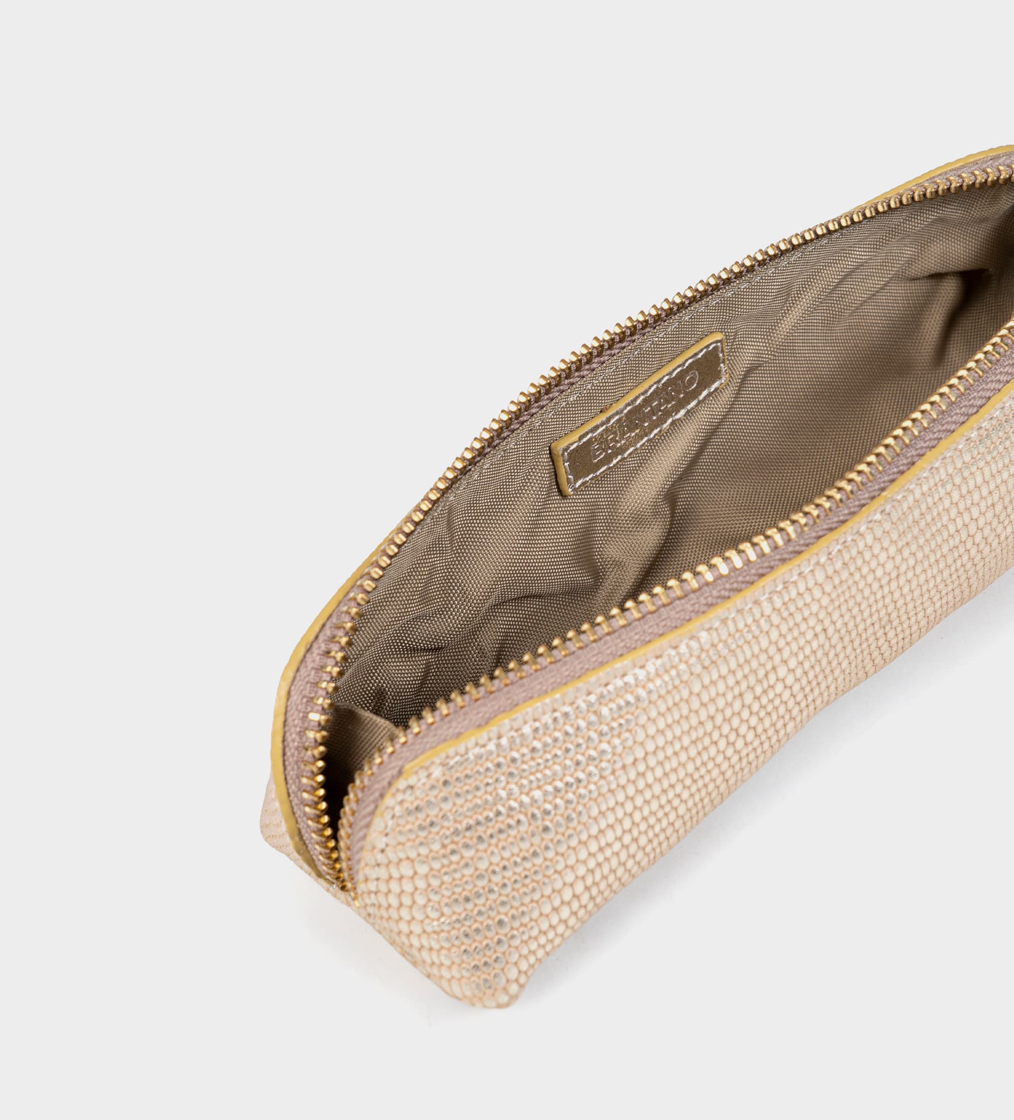ESTUCHE ORGANIZADOR PARA LÁPICES PIEL ORO