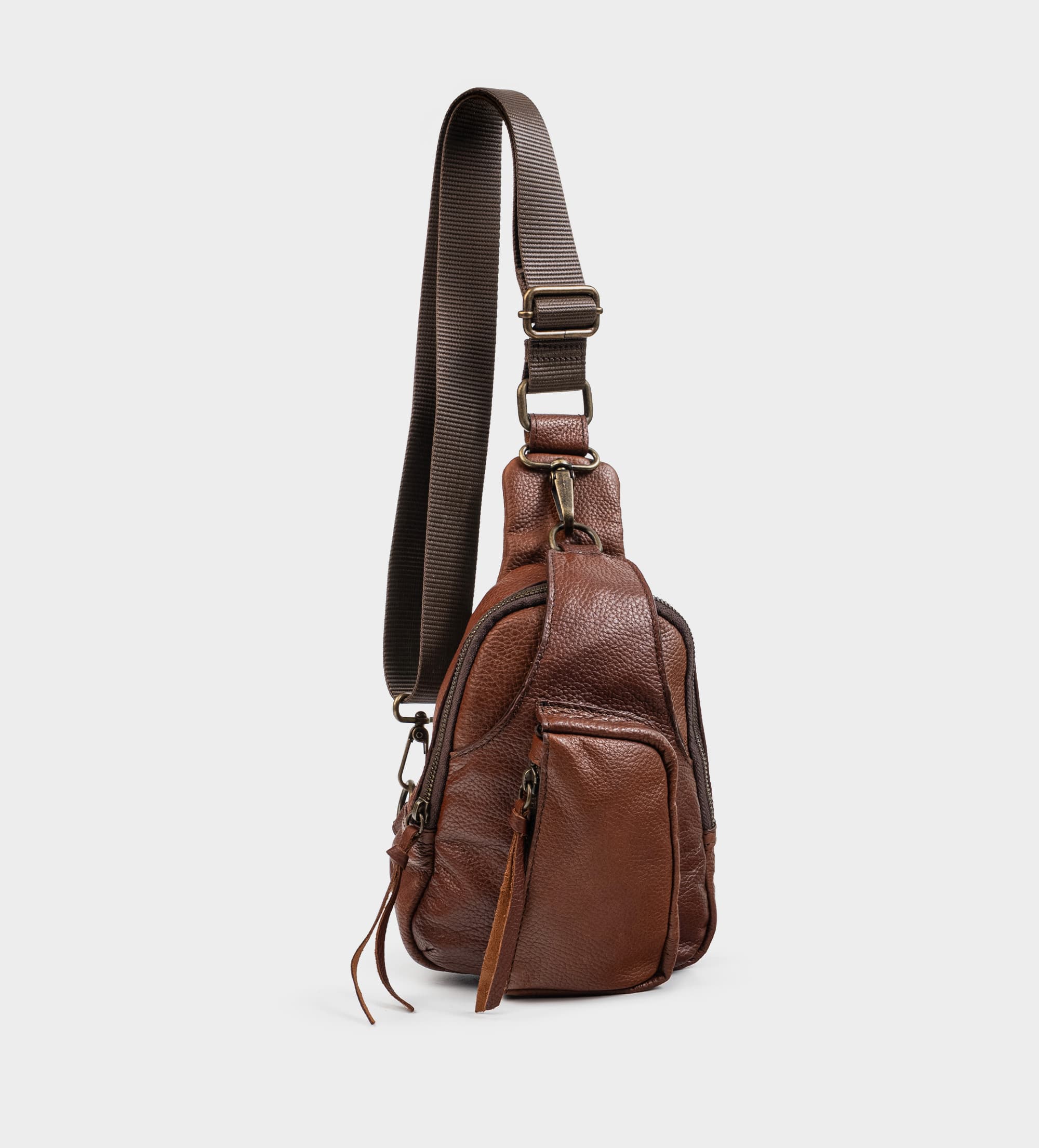 BOLSO CROSSBODY PIEL NEGRO SLING