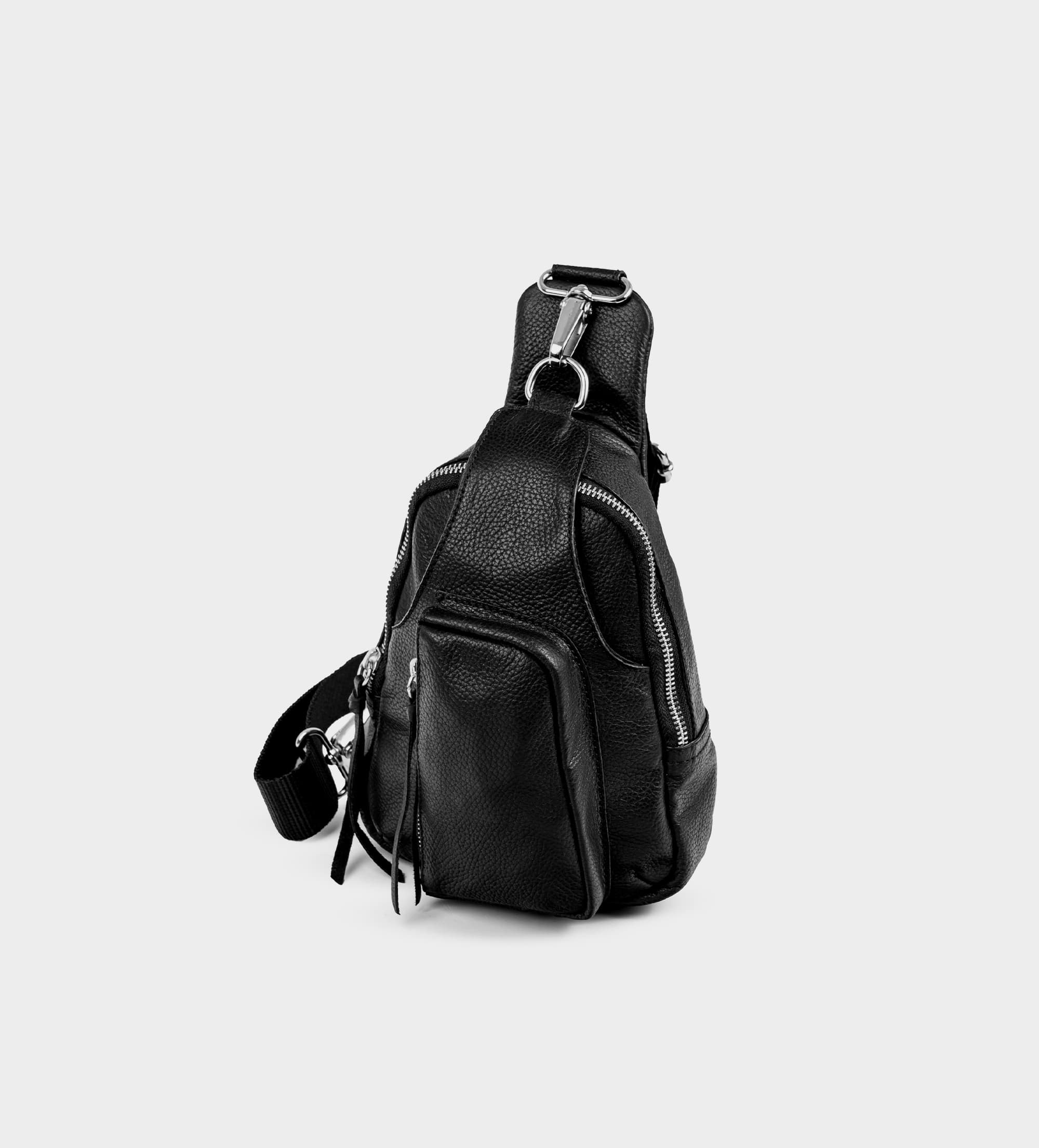 BOLSO CROSSBODY PIEL NEGRO SLING