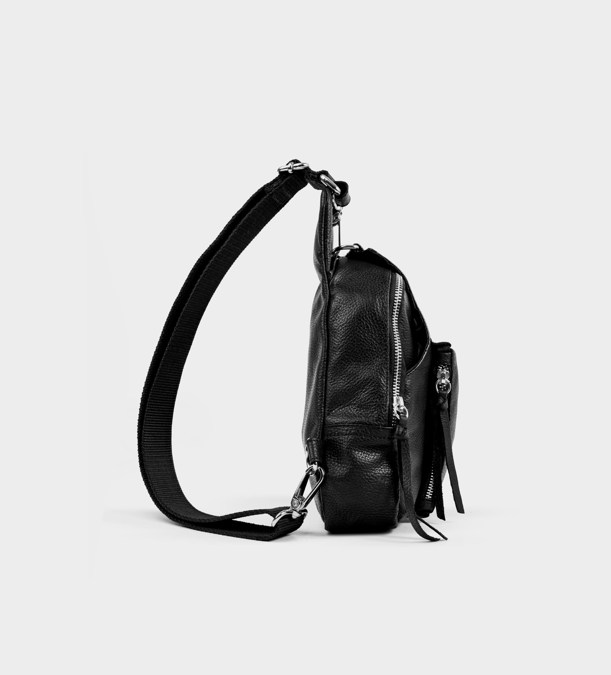 BOLSO CROSSBODY PIEL NEGRO SLING