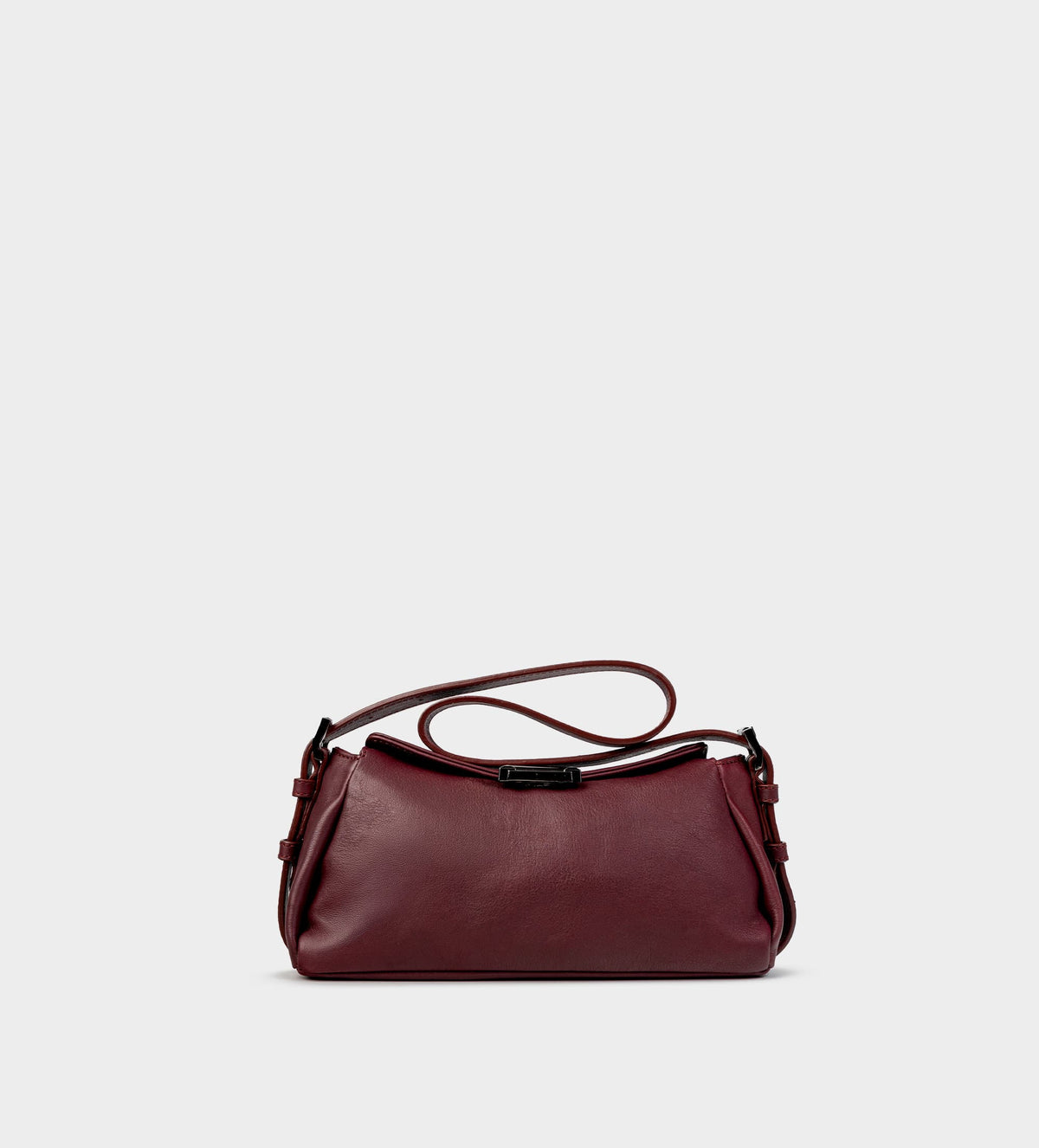 BOLSO CROSSBODY CORREA AJUSTABLE PIEL VINO