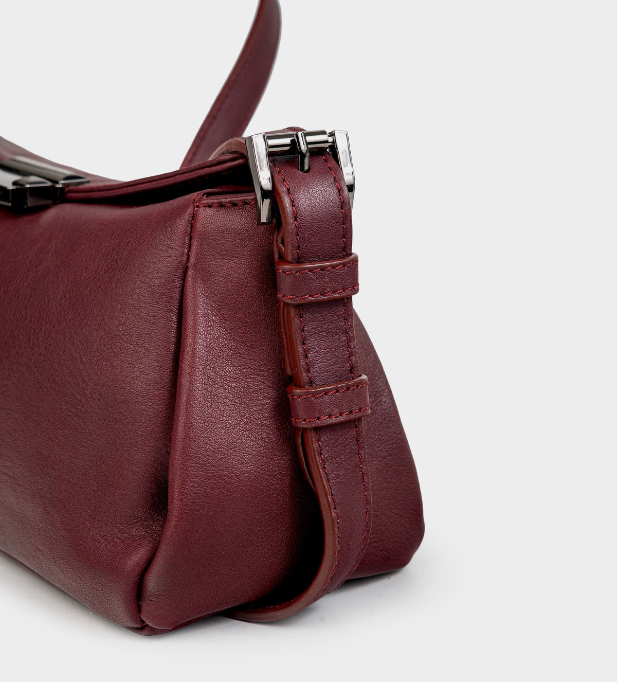 BOLSO CROSSBODY CORREA AJUSTABLE PIEL VINO
