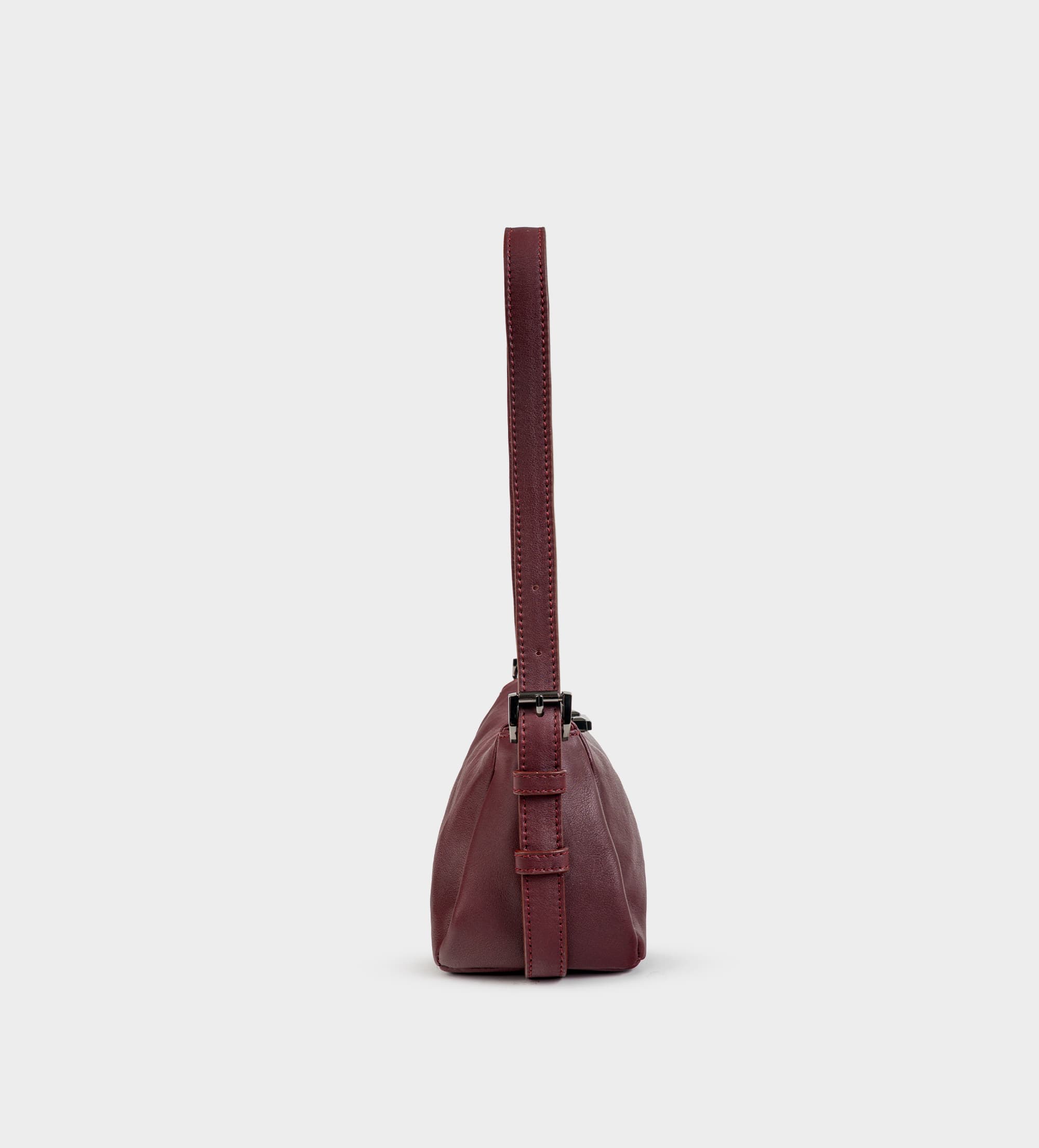 BOLSO CROSSBODY CORREA AJUSTABLE PIEL VINO