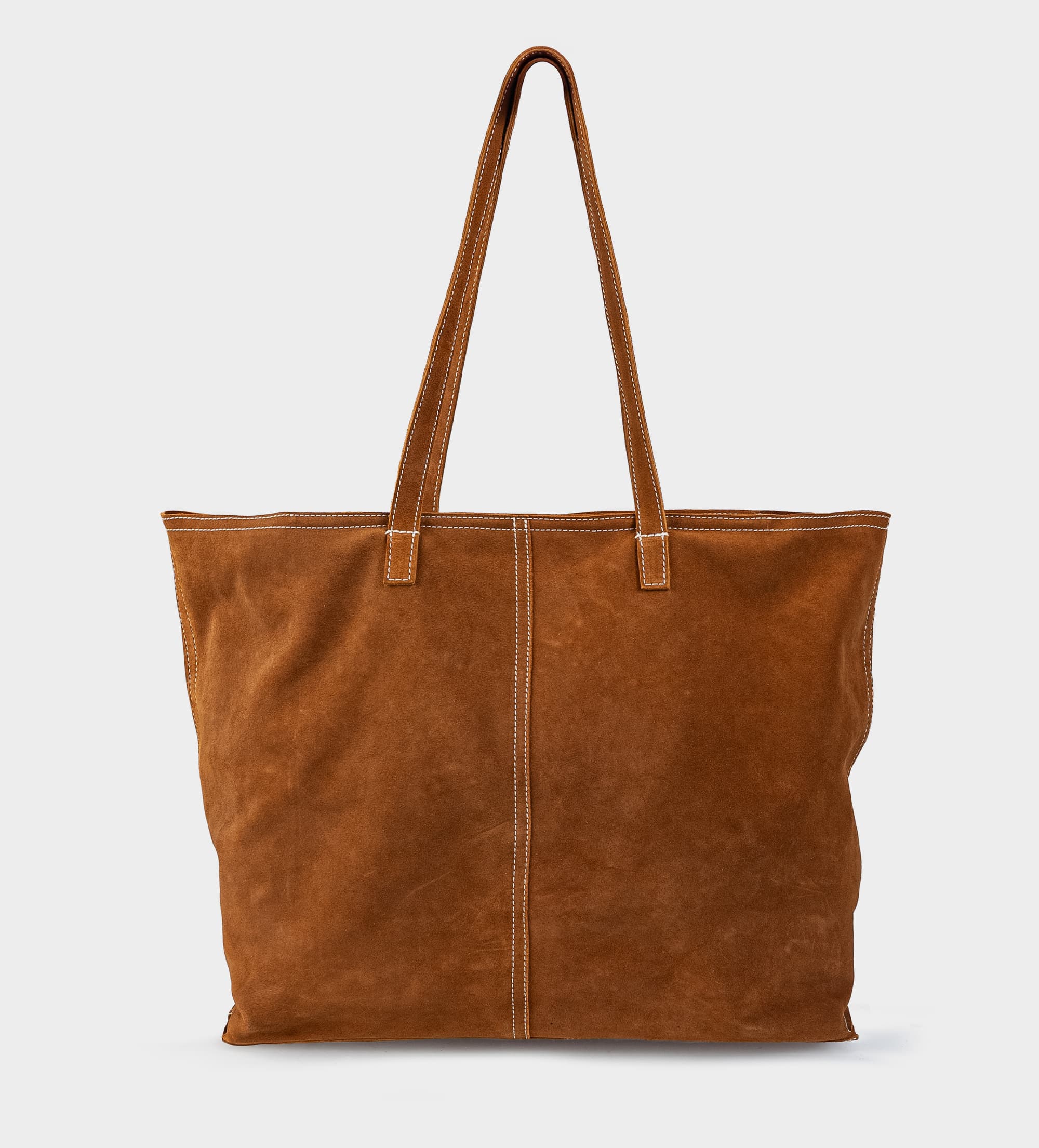 TOTE PIEL GAMUZA CAFÉ