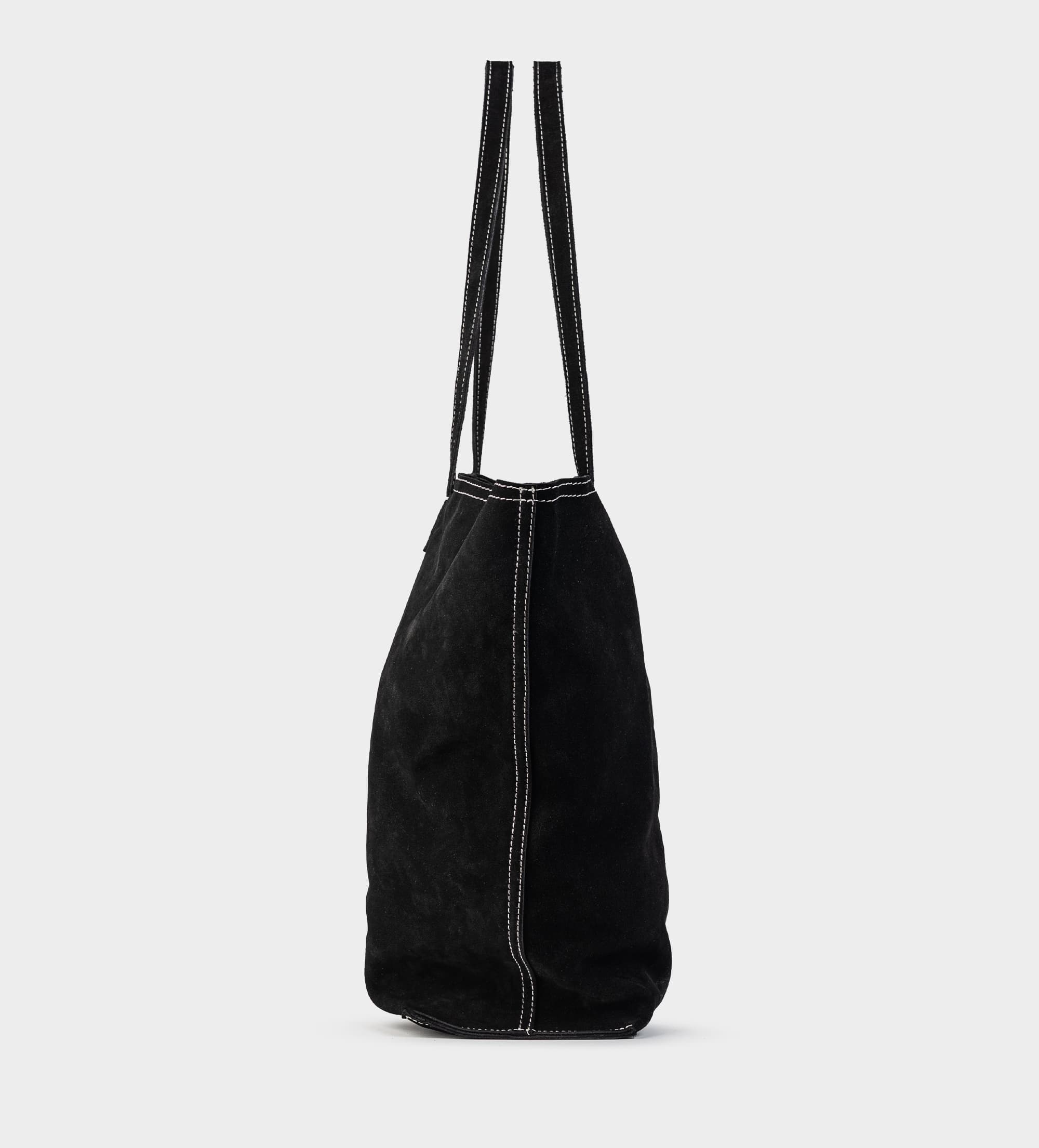 TOTE PIEL GAMUZA NEGRO