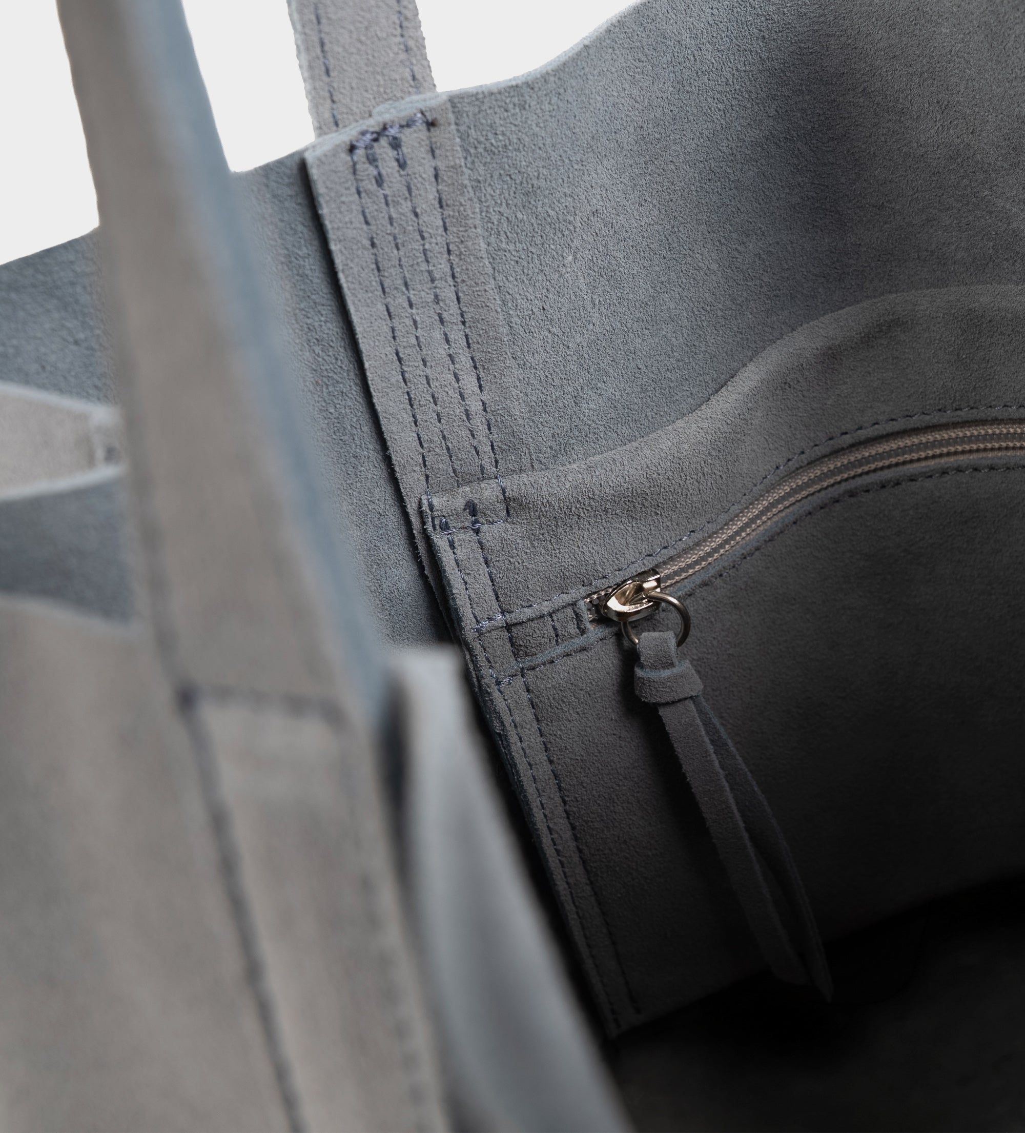 BOLSA TOTE SHOPPER GAMUZA AZUL