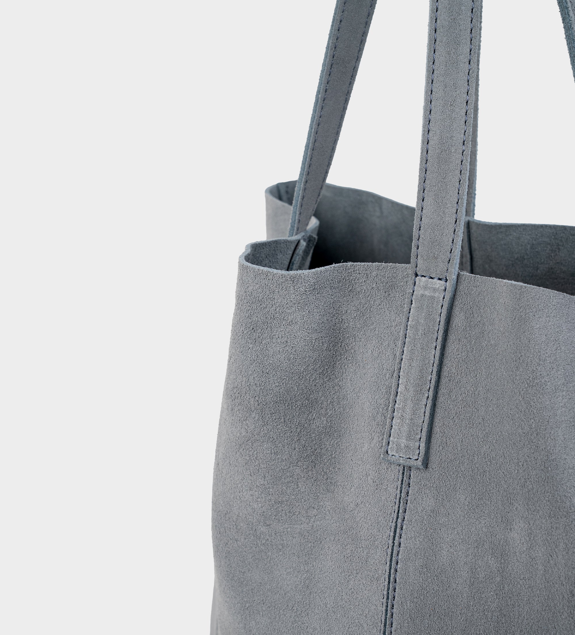 BOLSA TOTE SHOPPER GAMUZA AZUL