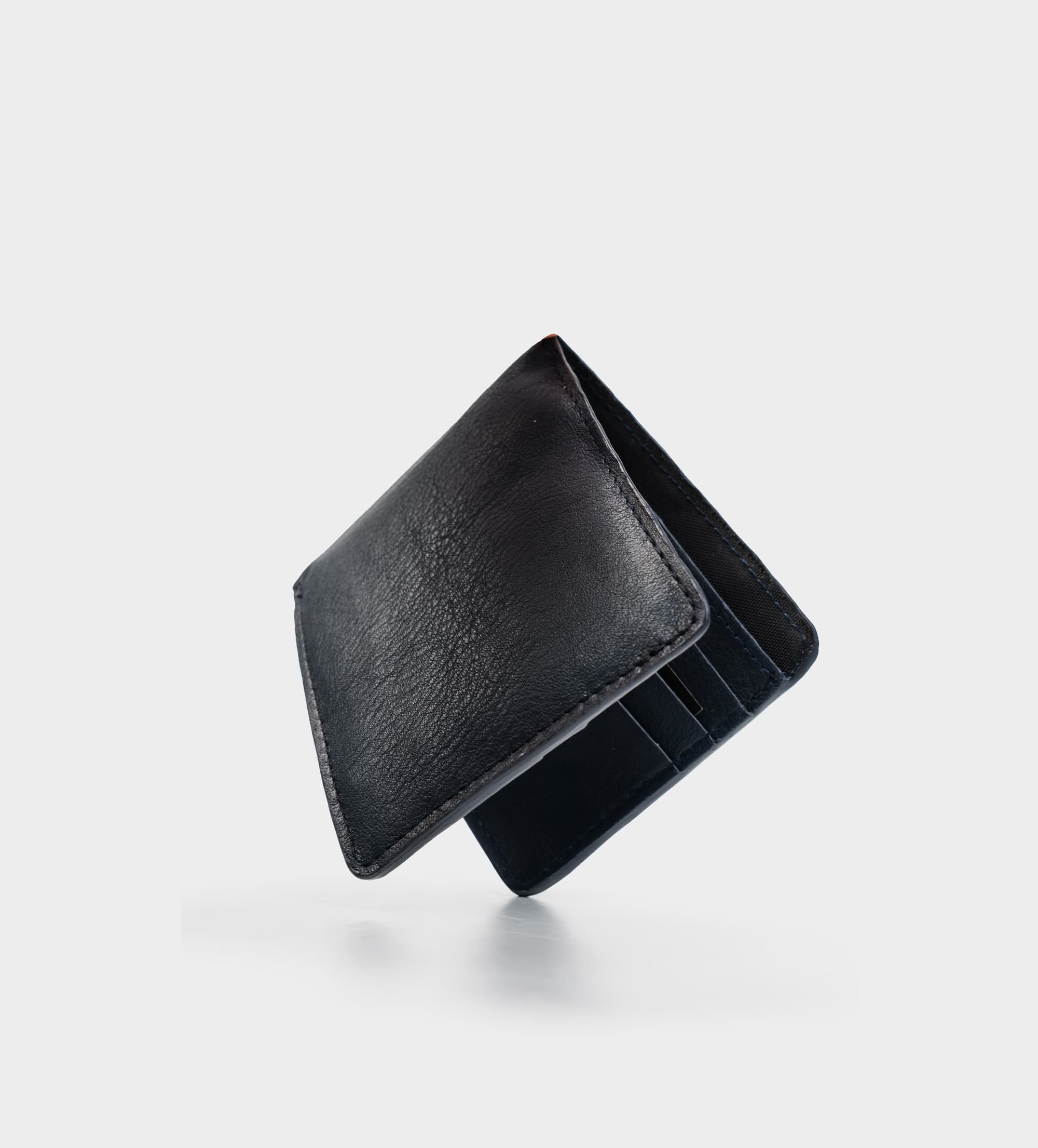 CARTERA PIEL GENUINA AZUL