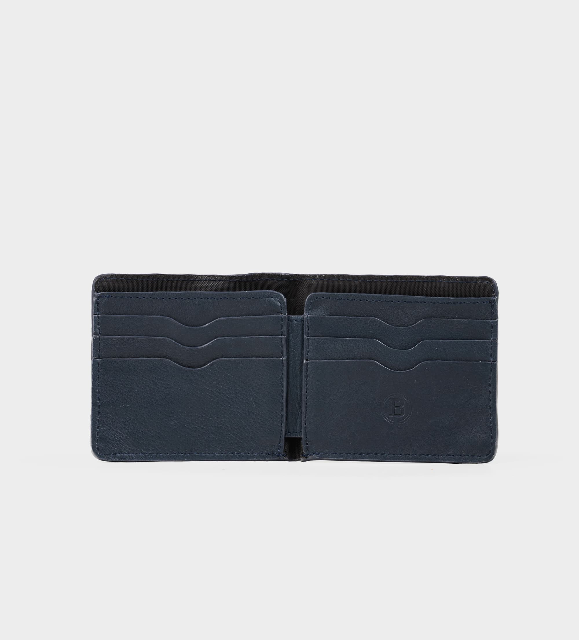 CARTERA PIEL GENUINA AZUL
