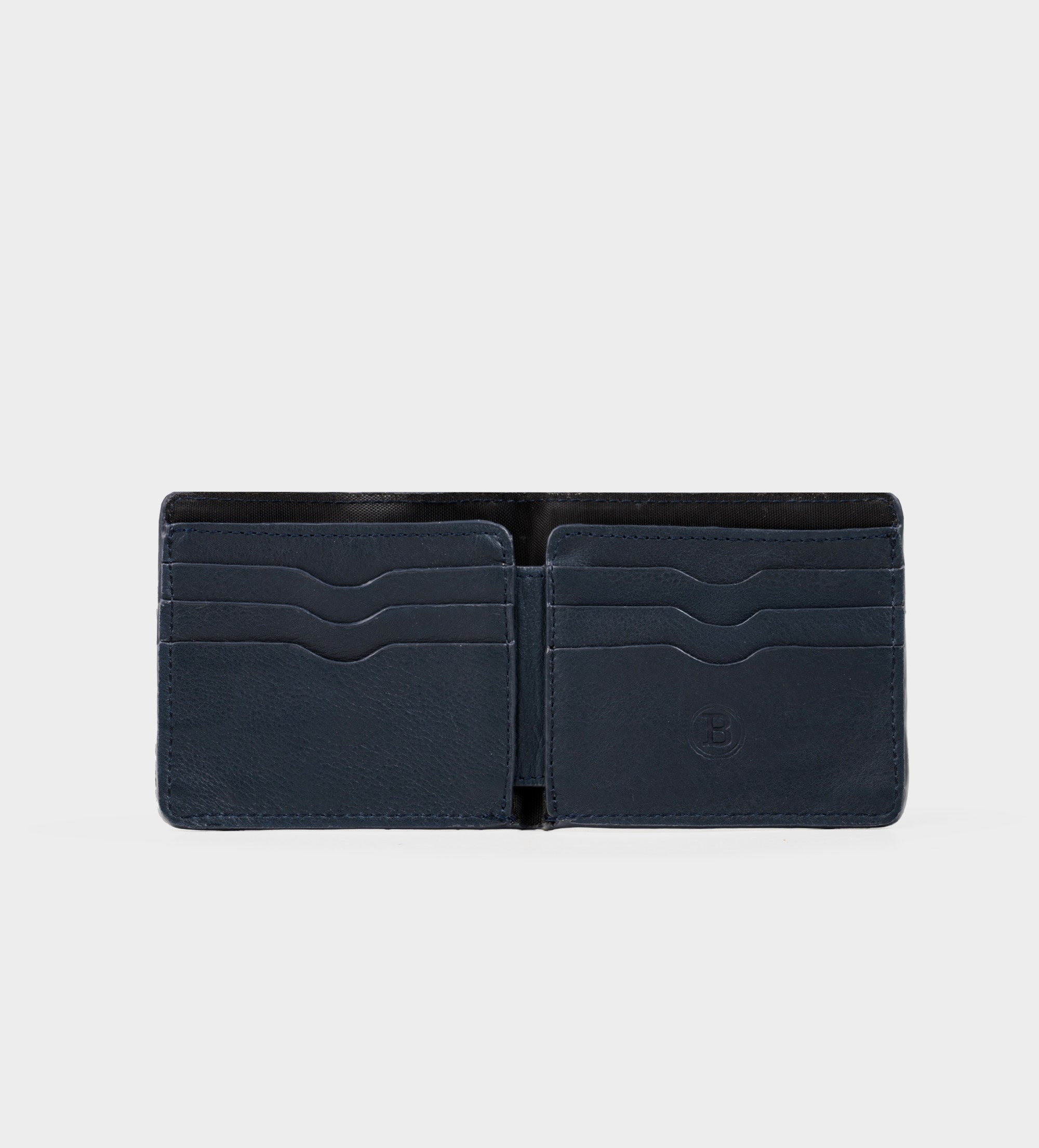 CARTERA PIEL GENUINA AZUL