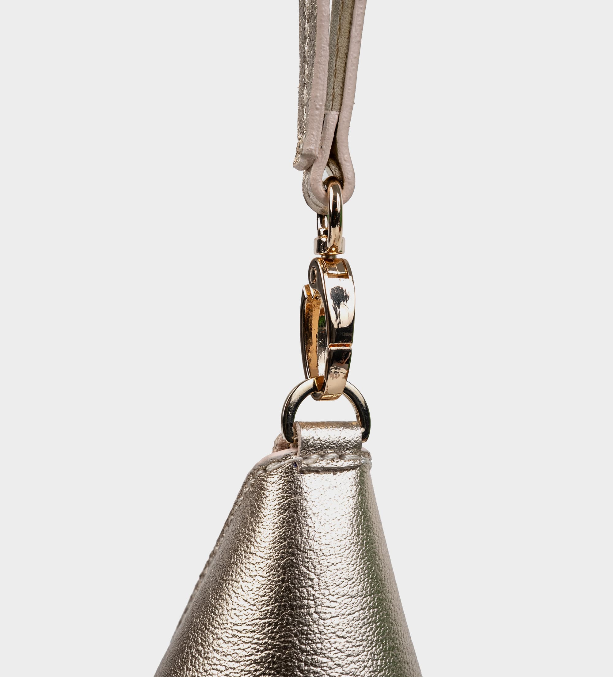 BOLSO FORTUNE COOKIE PIEL ORO