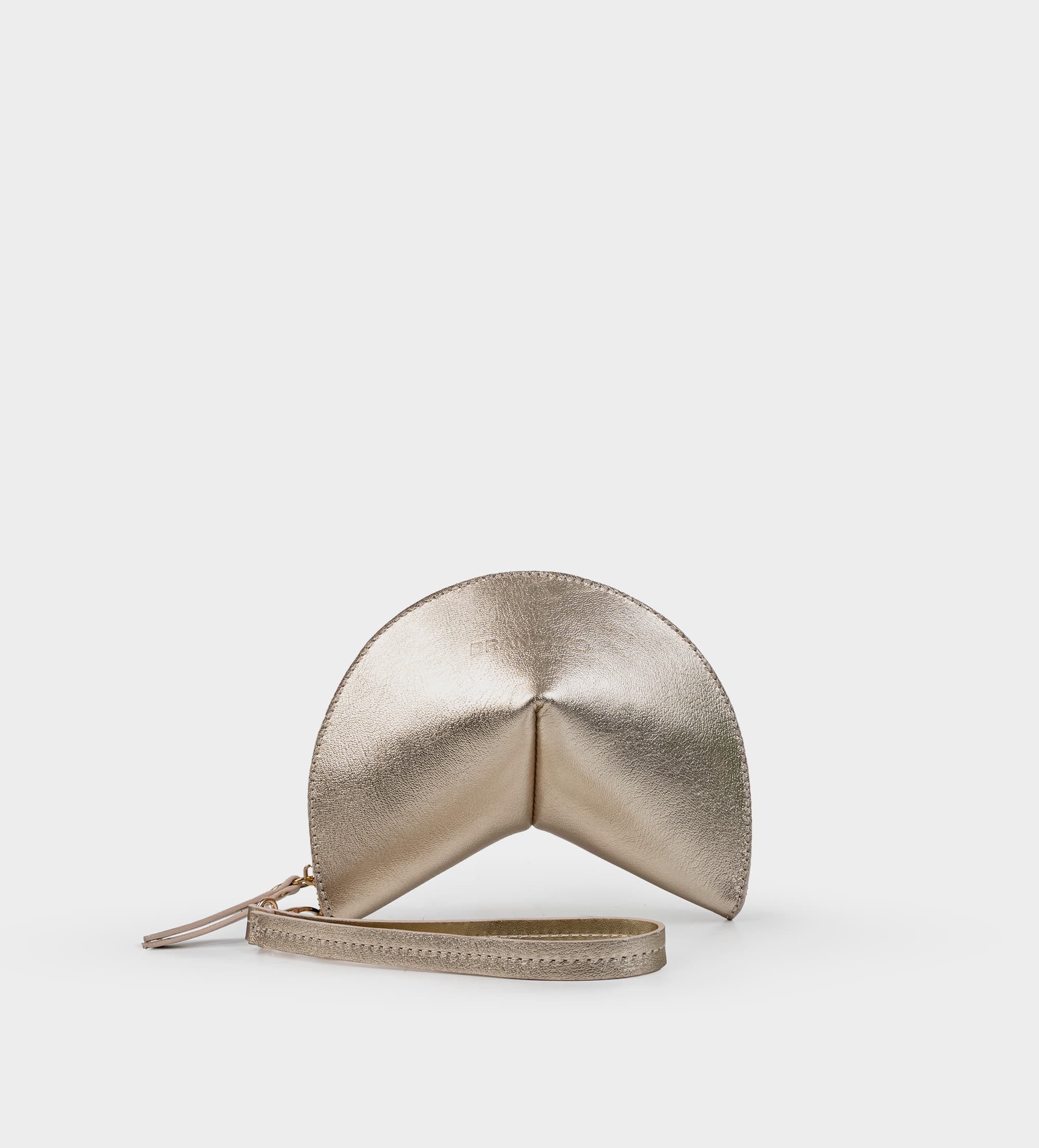 BOLSO FORTUNE COOKIE PIEL ORO