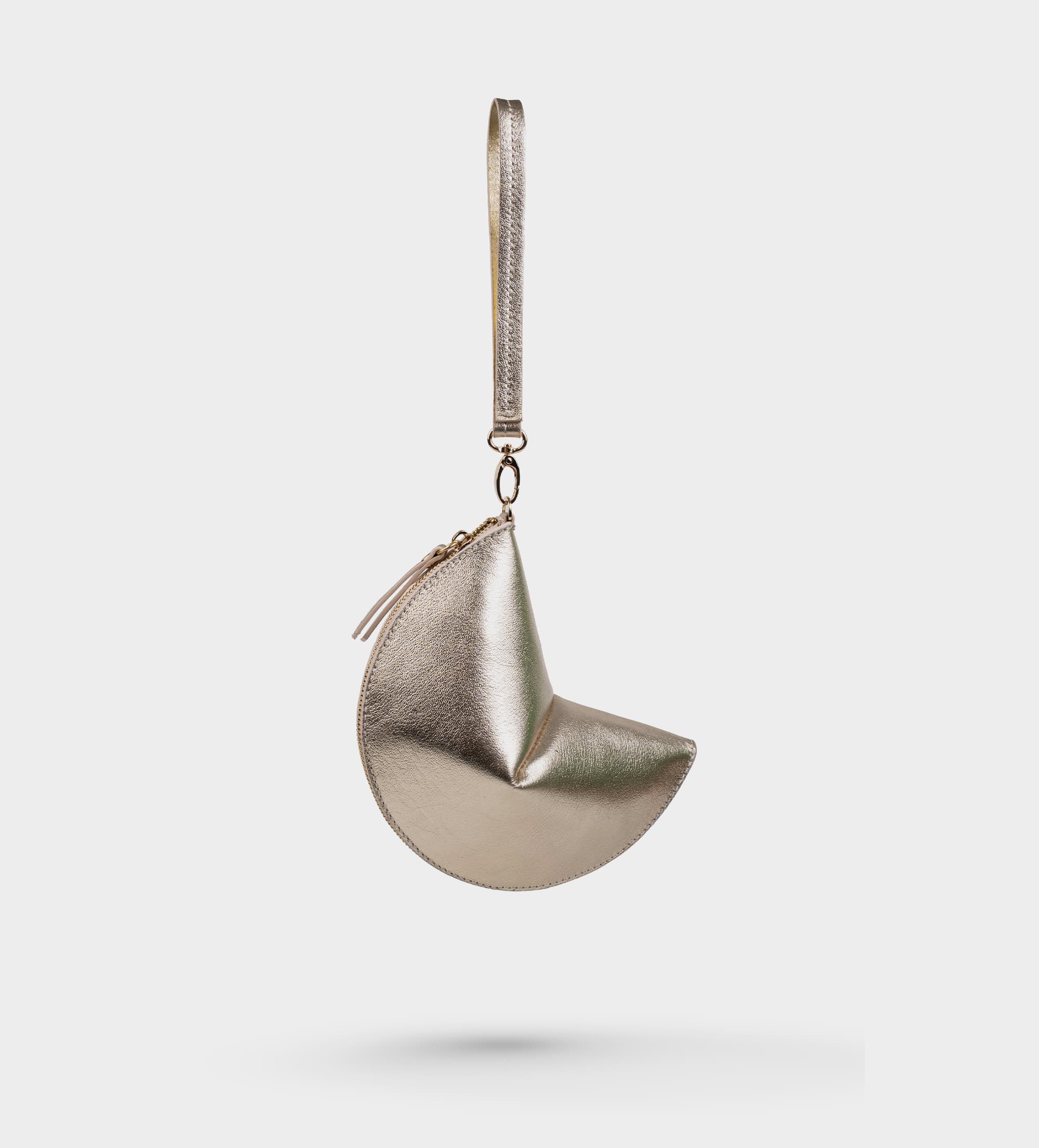 BOLSO FORTUNE COOKIE PIEL ORO