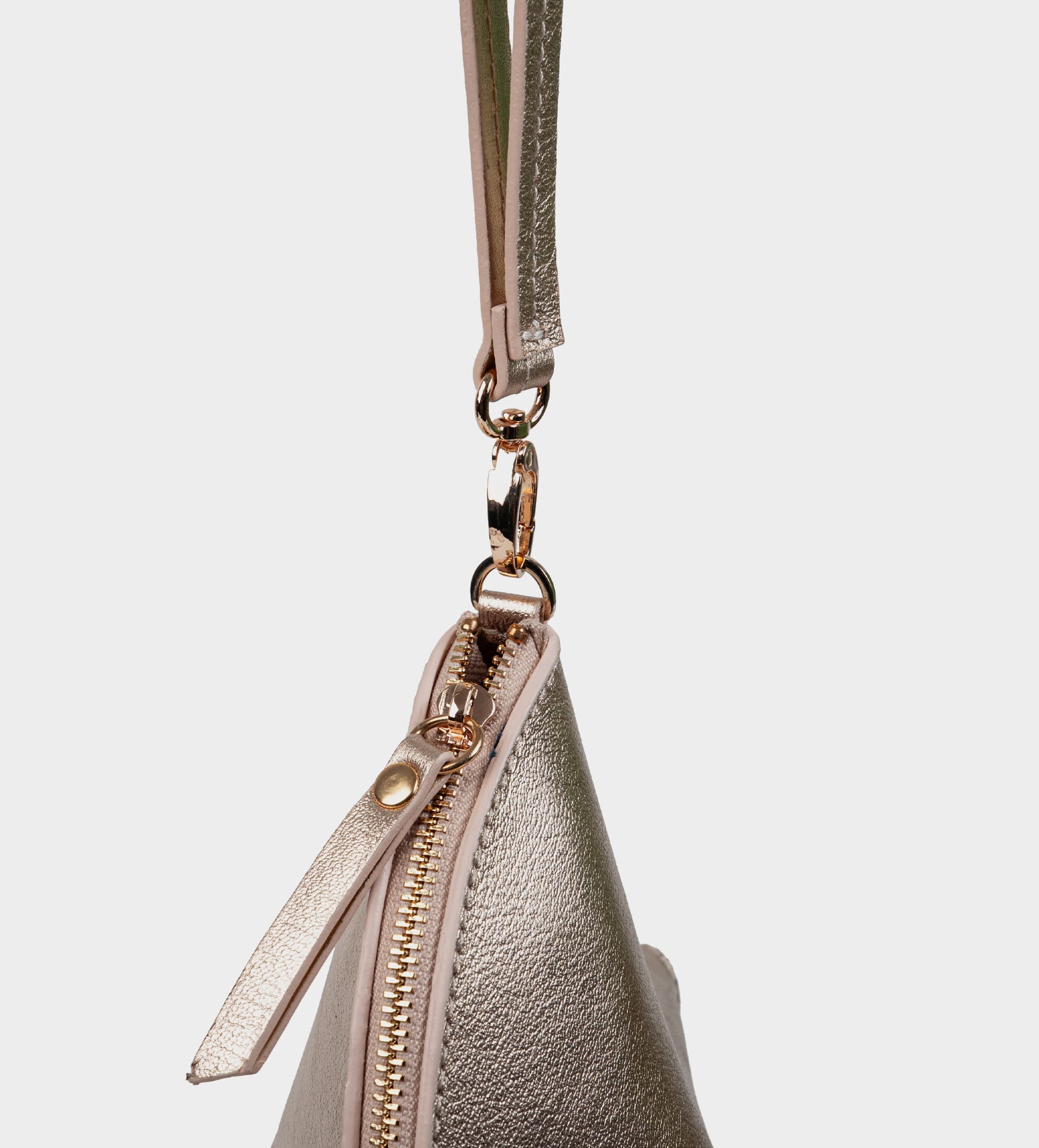 BOLSO FORTUNE COOKIE PIEL ORO
