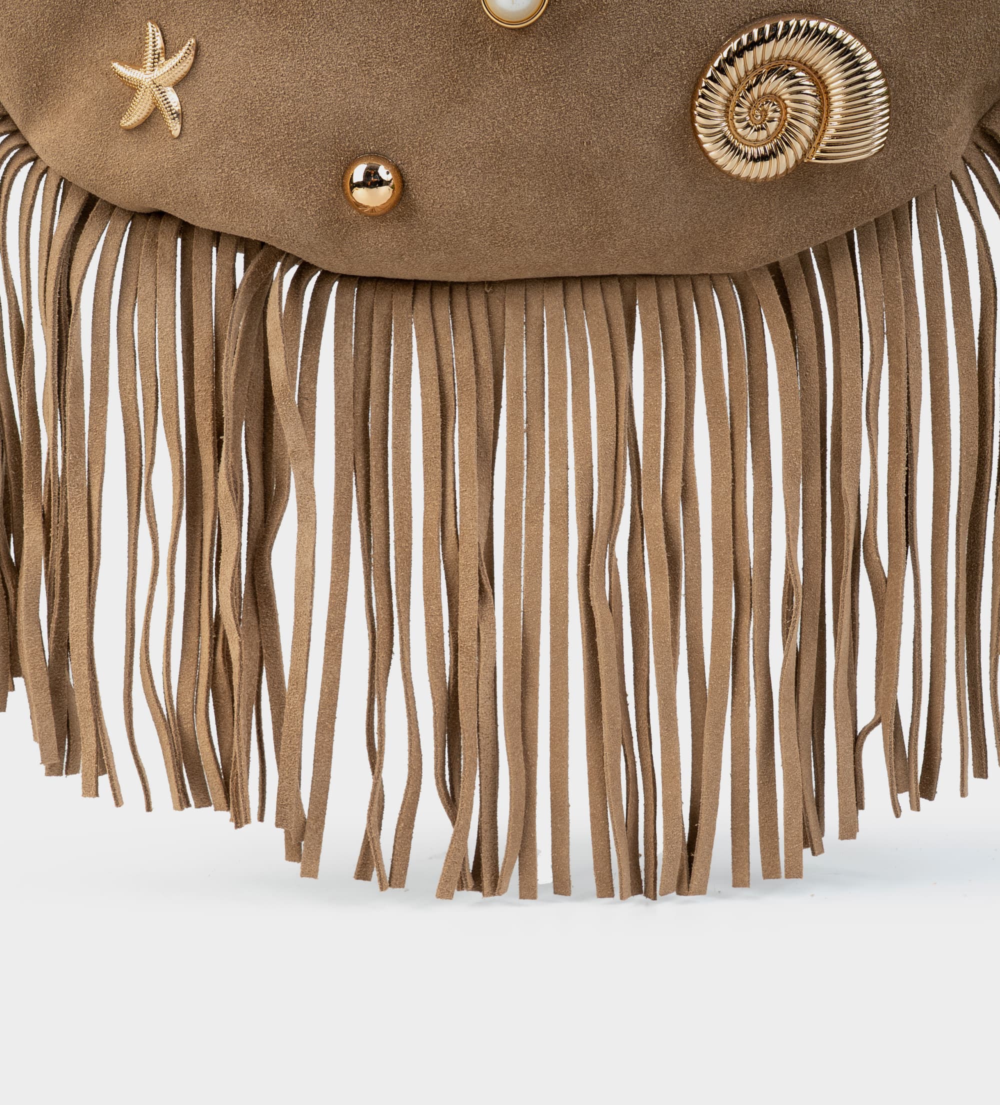 BOLSA HOBO PIEL CAFÉ FLECOS