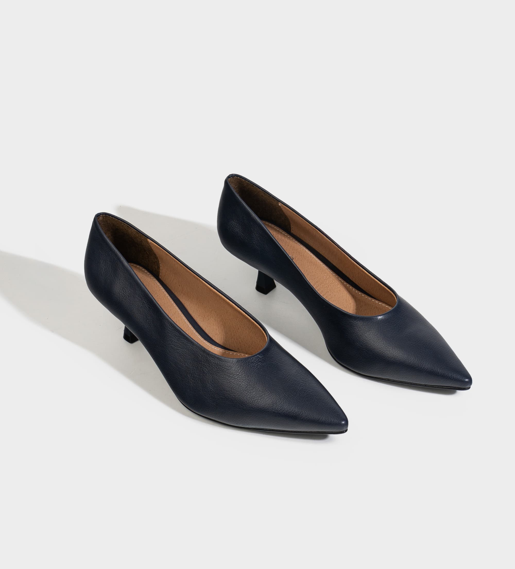 ZAPATILLA TACÓN KITTEN PUNTA FINA AZUL