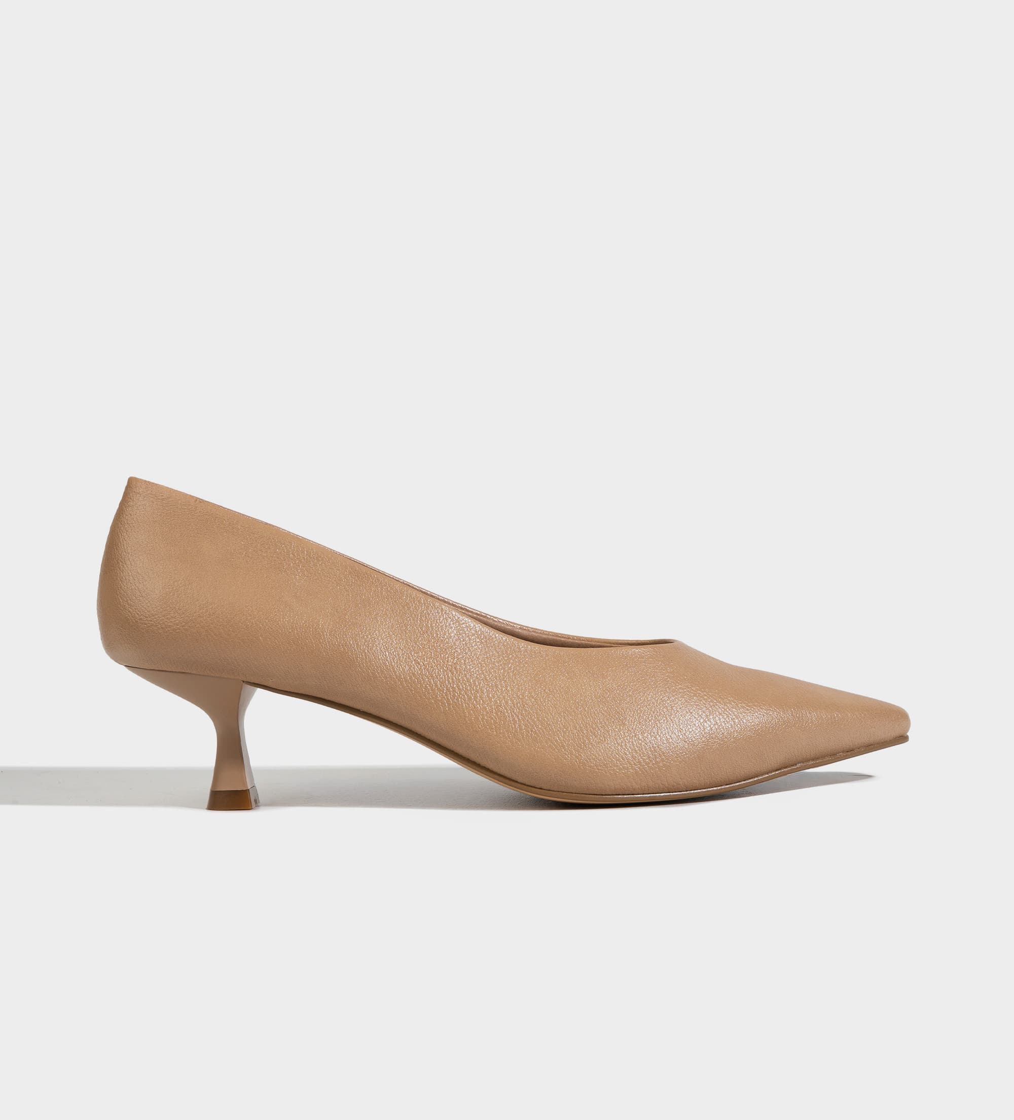 ZAPATILLA TACÓN KITTEN PUNTA FINA NUDE