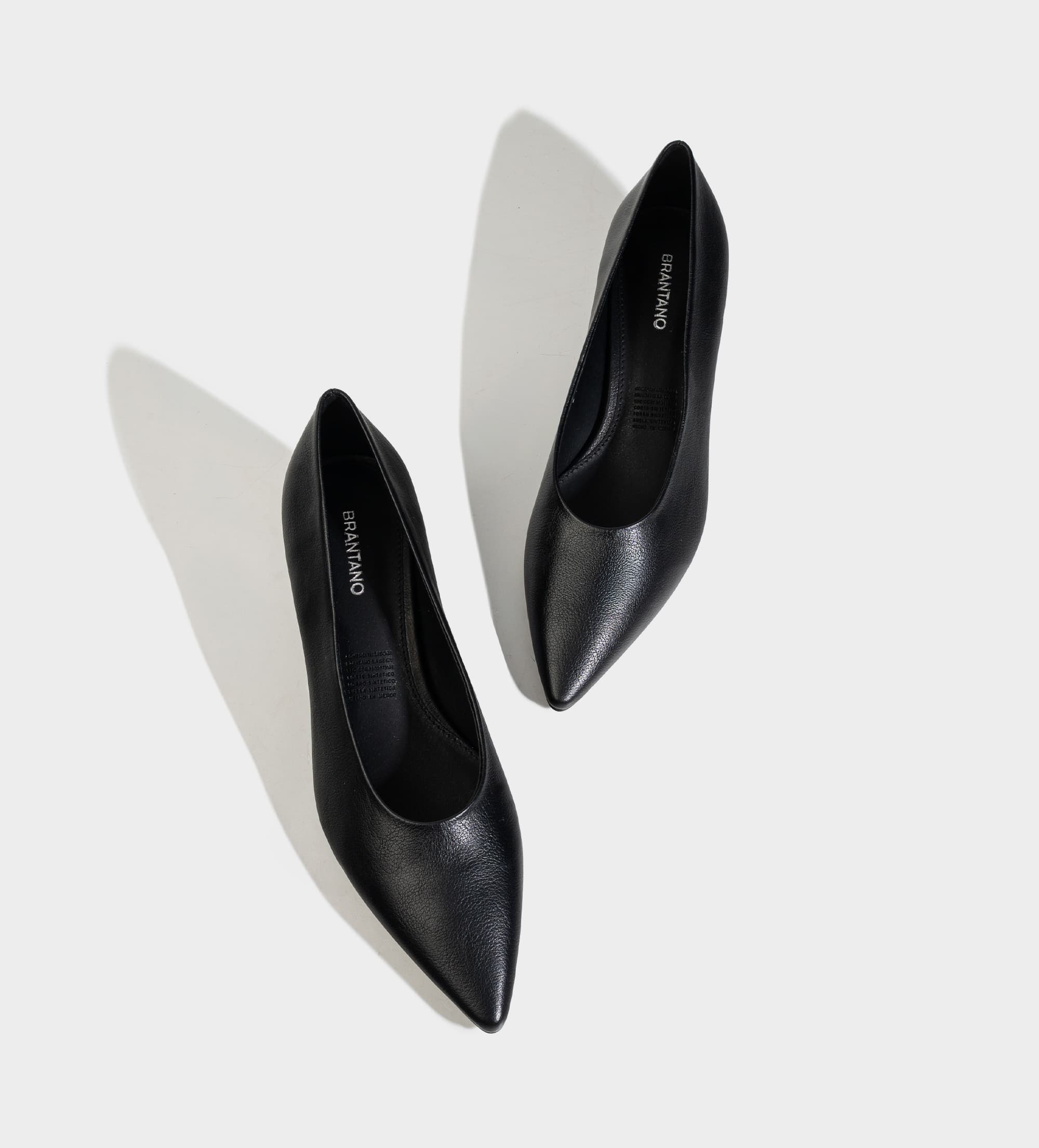 ZAPATILLA TACÓN KITTEN PUNTA FINA NEGRO