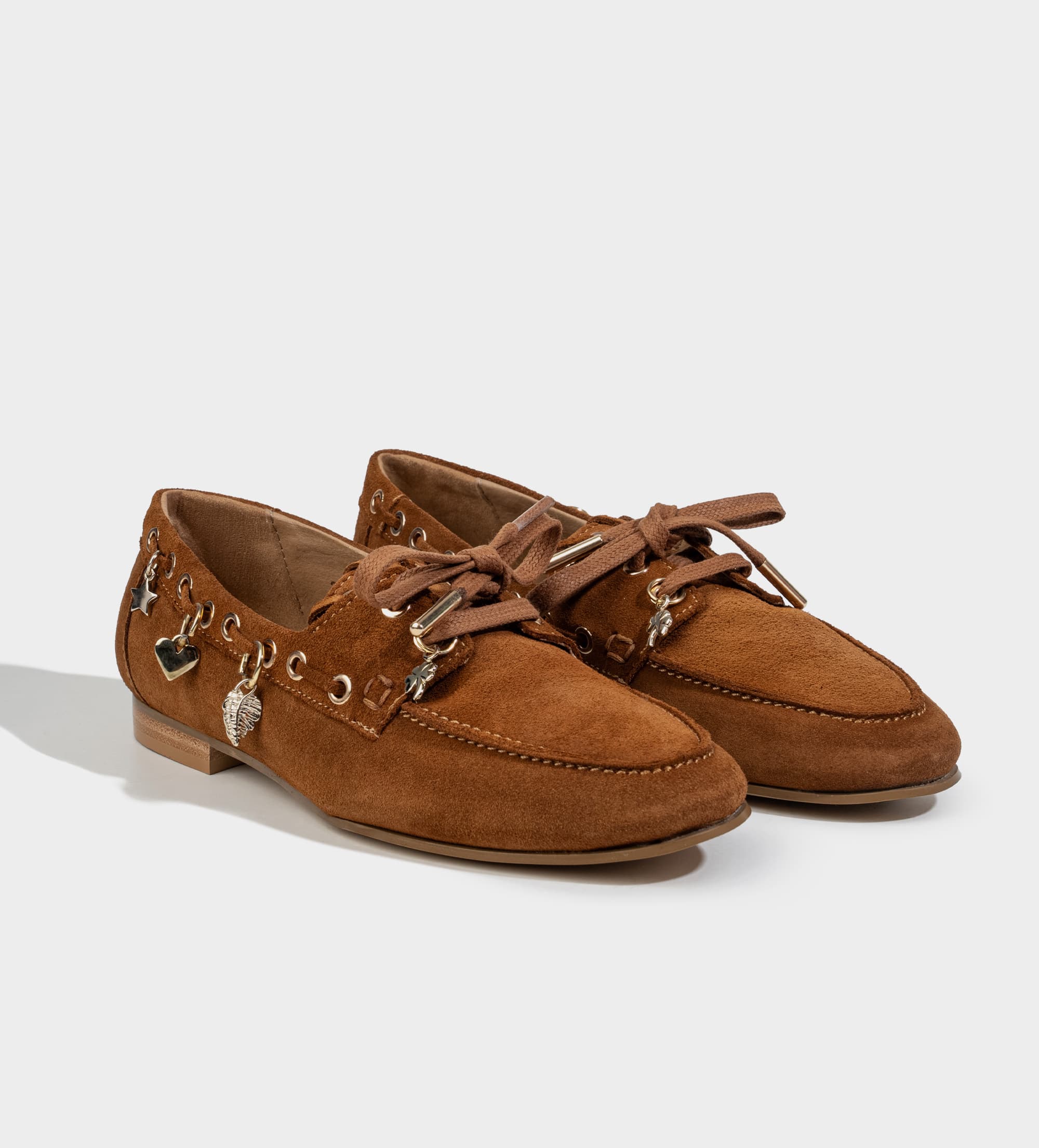 MOCASIN CASUAL GAMUZA CHARMS CAFÉ