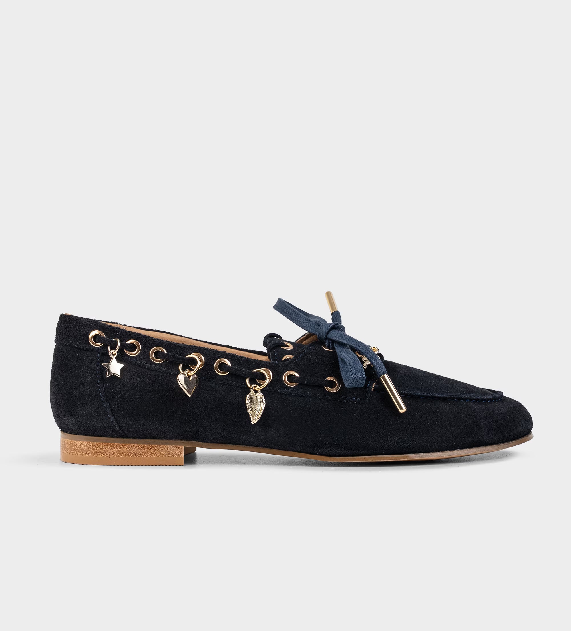 MOCASÍN CASUAL GAMUZA CHARMS AZUL