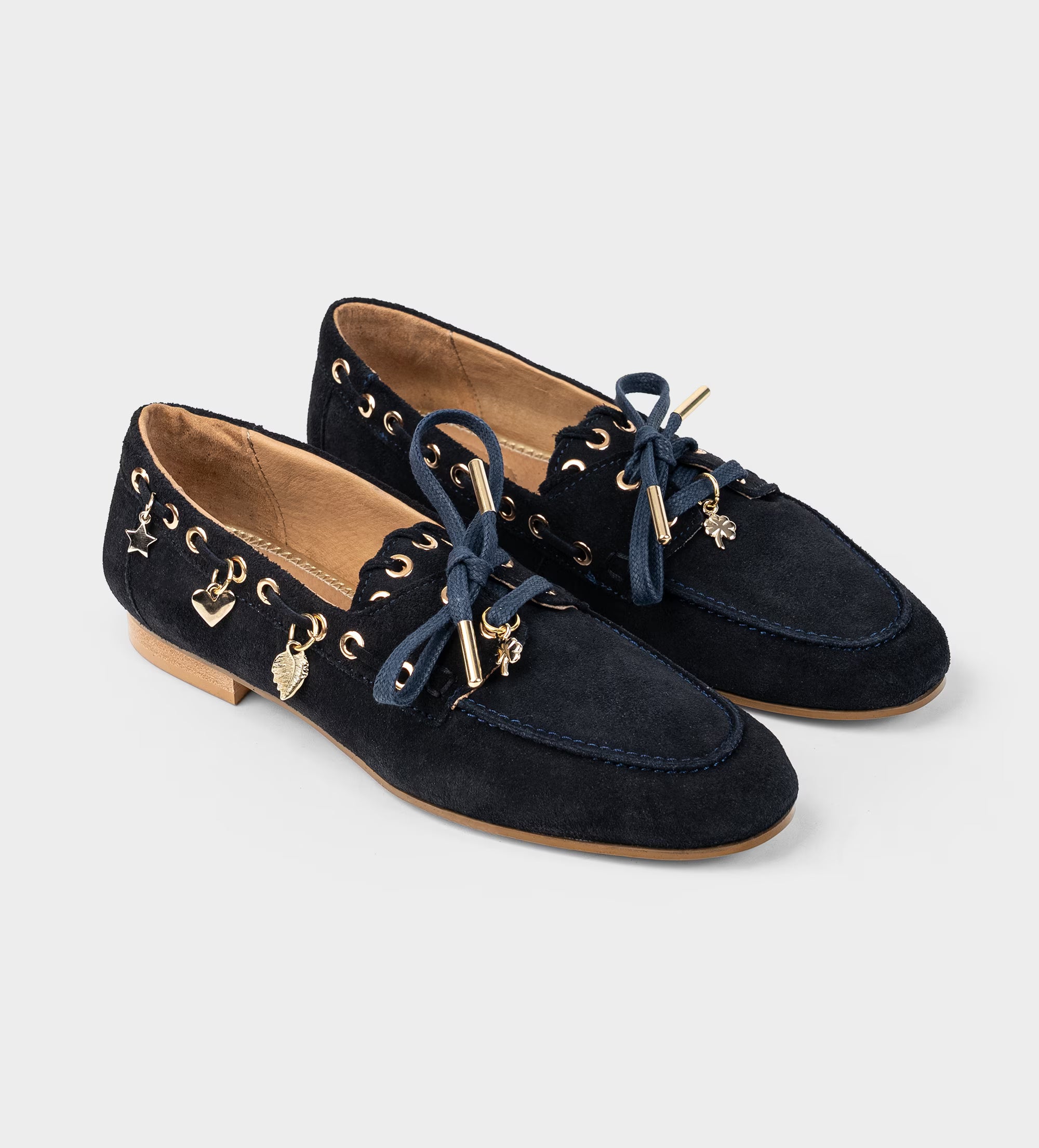 MOCASÍN CASUAL GAMUZA CHARMS AZUL