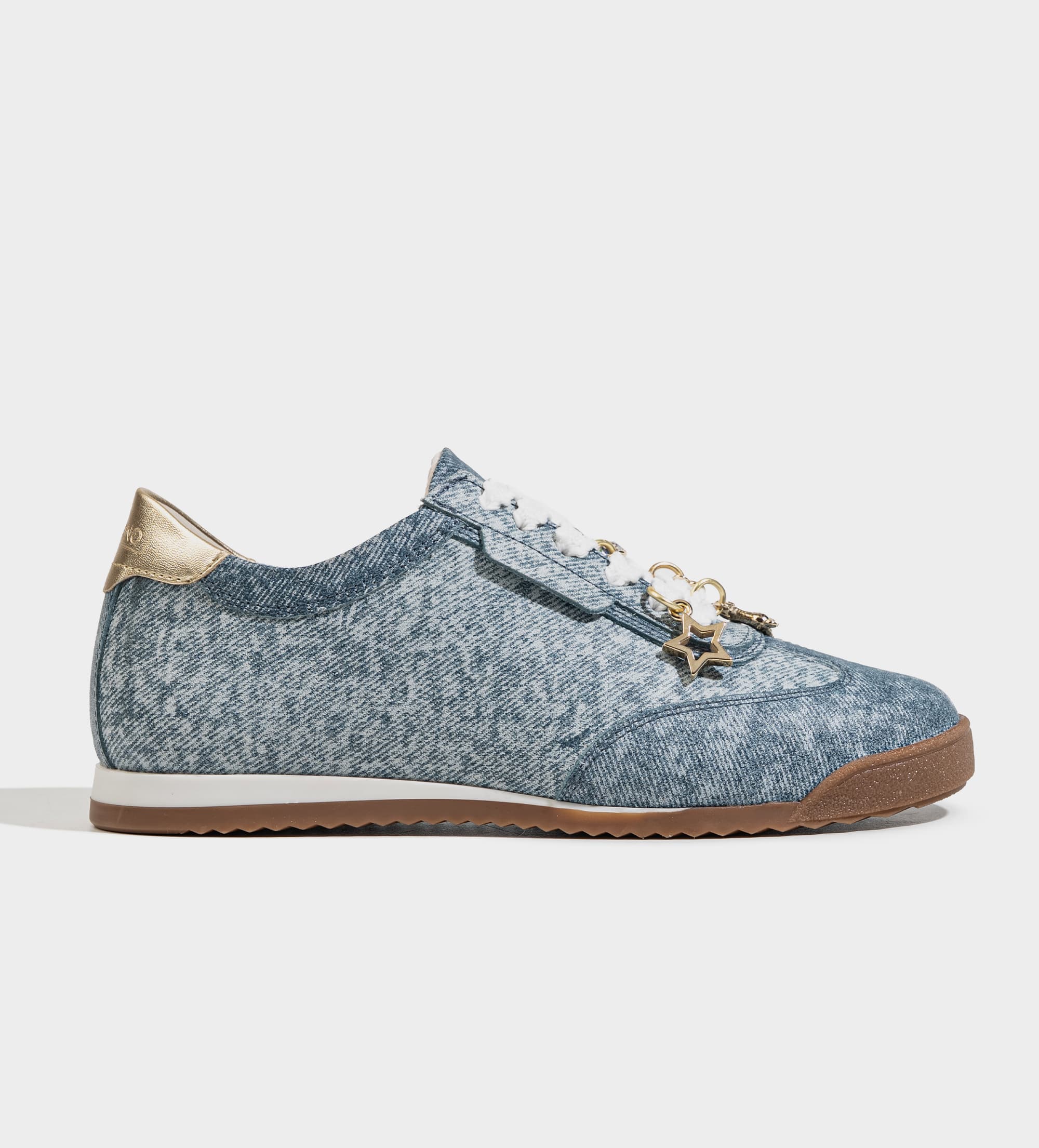 SNEAKER CASUAL PIEL MEZCLILLA AZUL