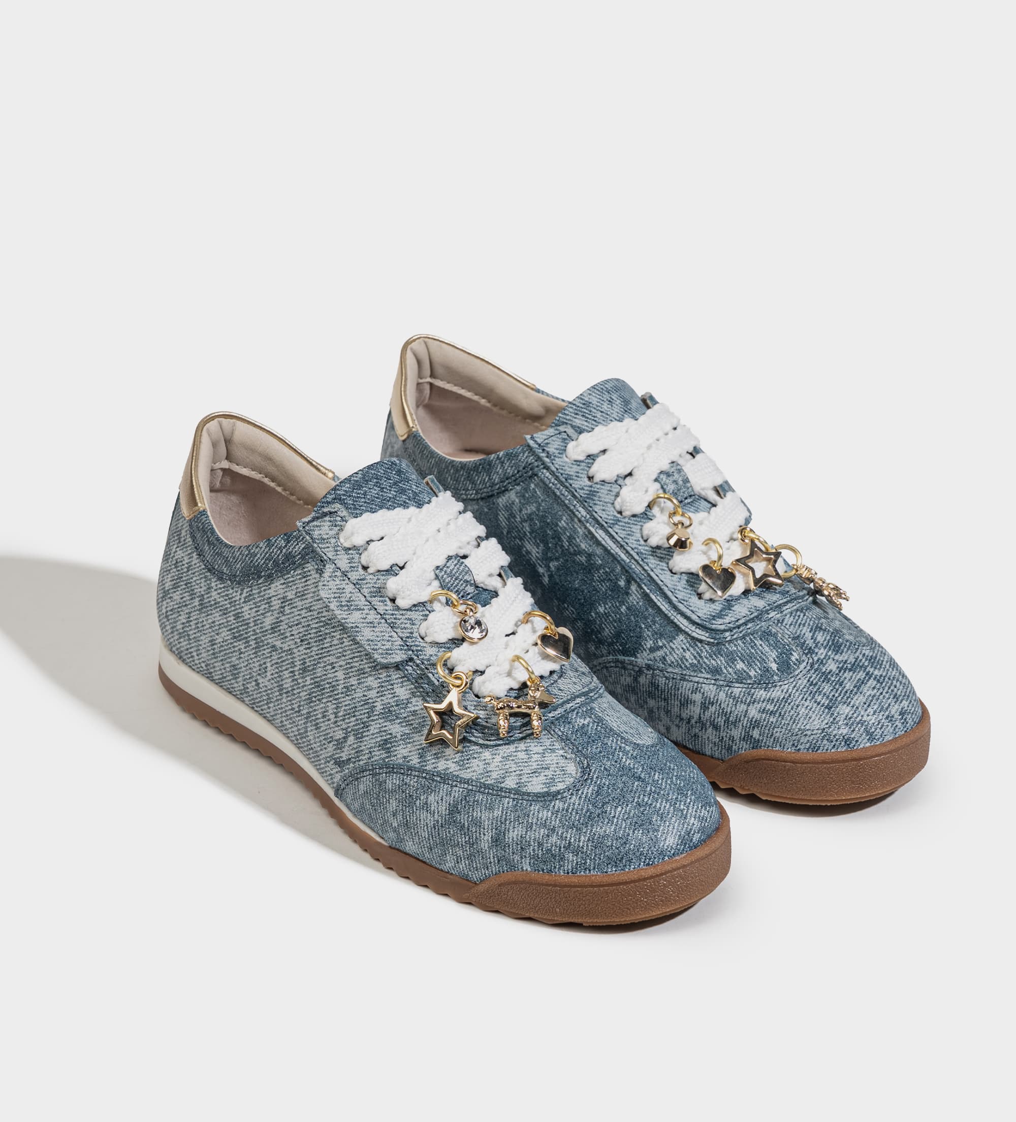 SNEAKER CASUAL PIEL MEZCLILLA AZUL