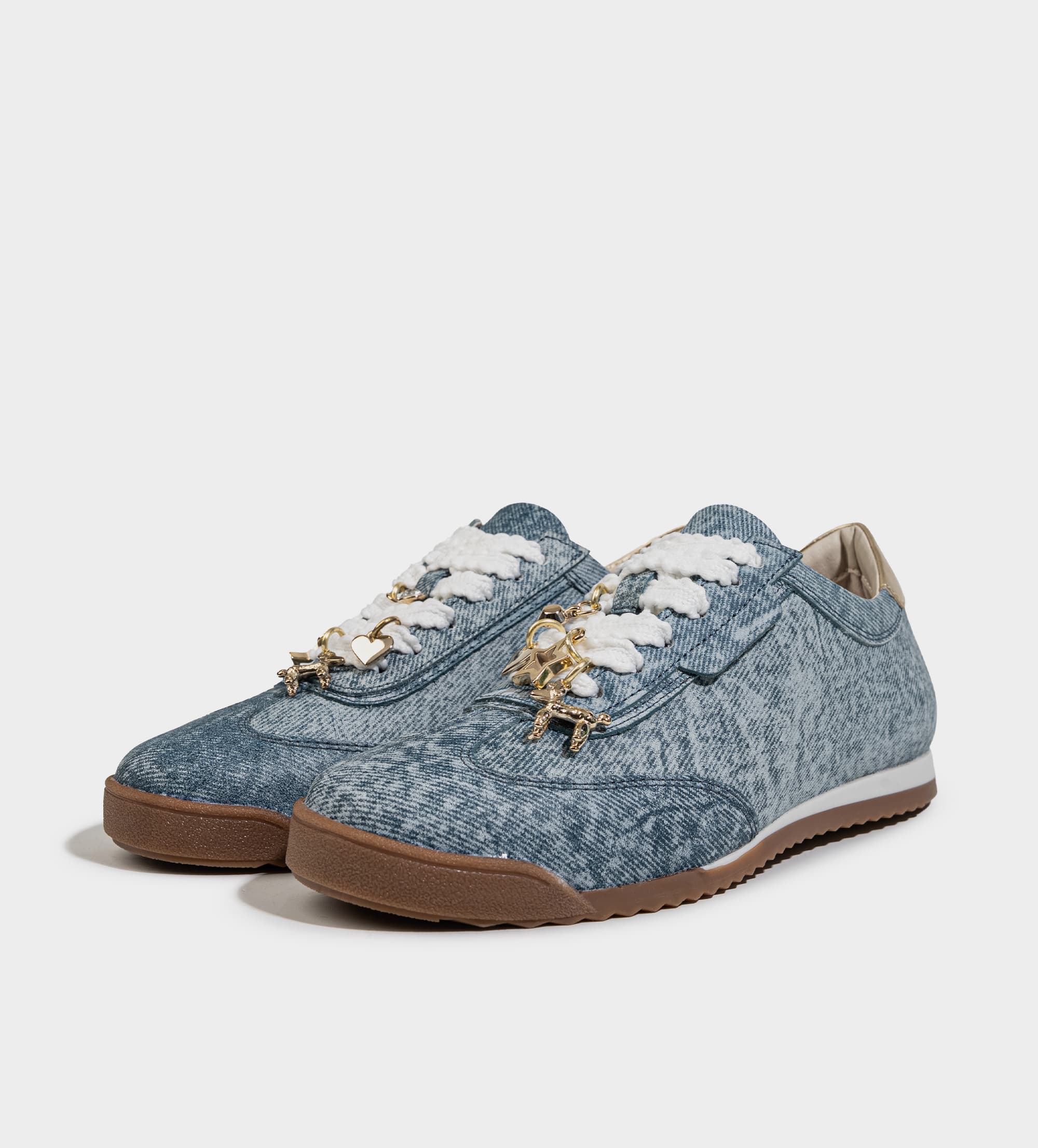 SNEAKER CASUAL PIEL MEZCLILLA AZUL