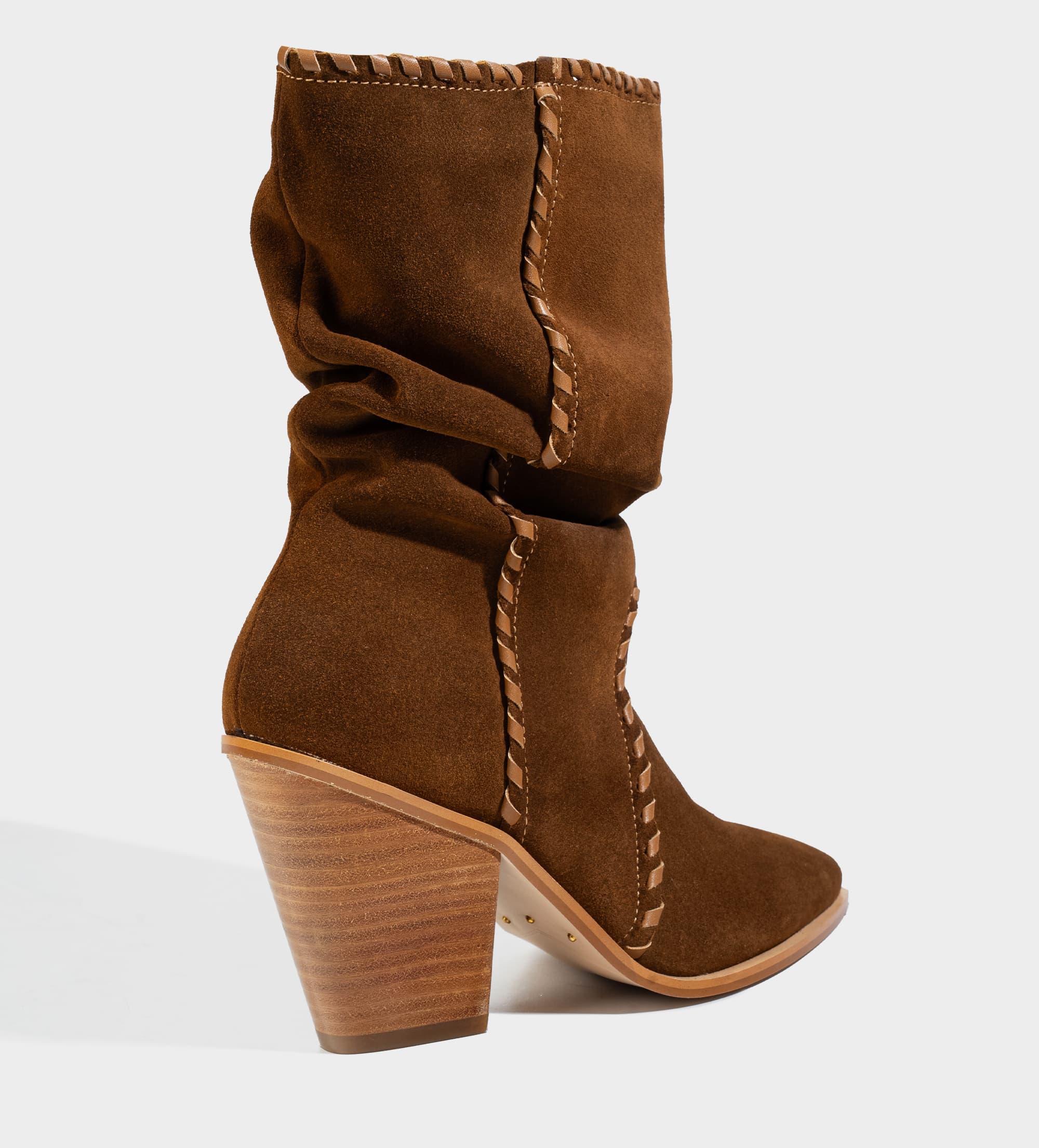 BOTA MEDIA WESTERN PIEL GAMUZA CAFÉ