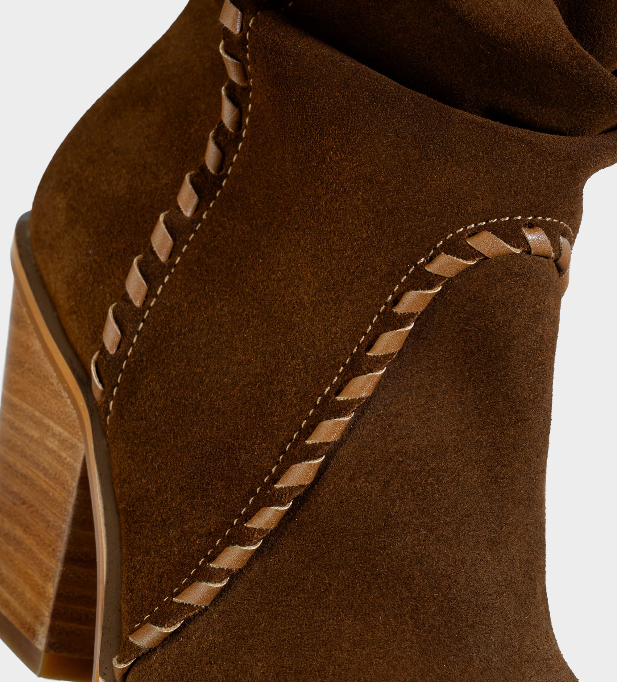 BOTA MEDIA WESTERN PIEL GAMUZA CAFÉ