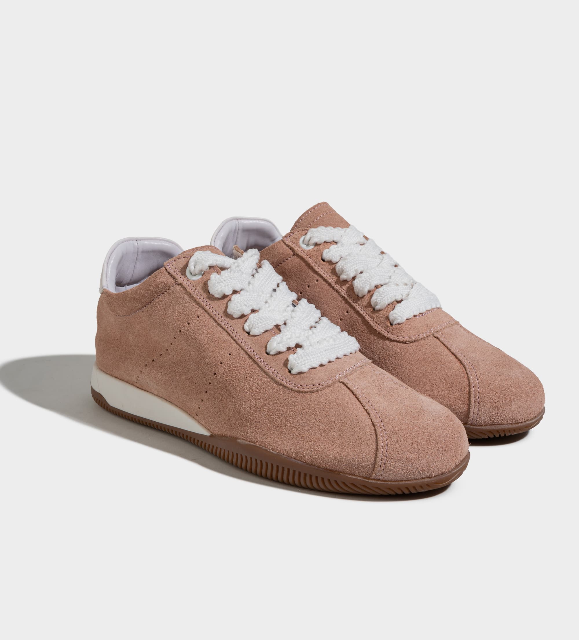 SNEAKER CASUAL GAMUZA PIEL ROSA