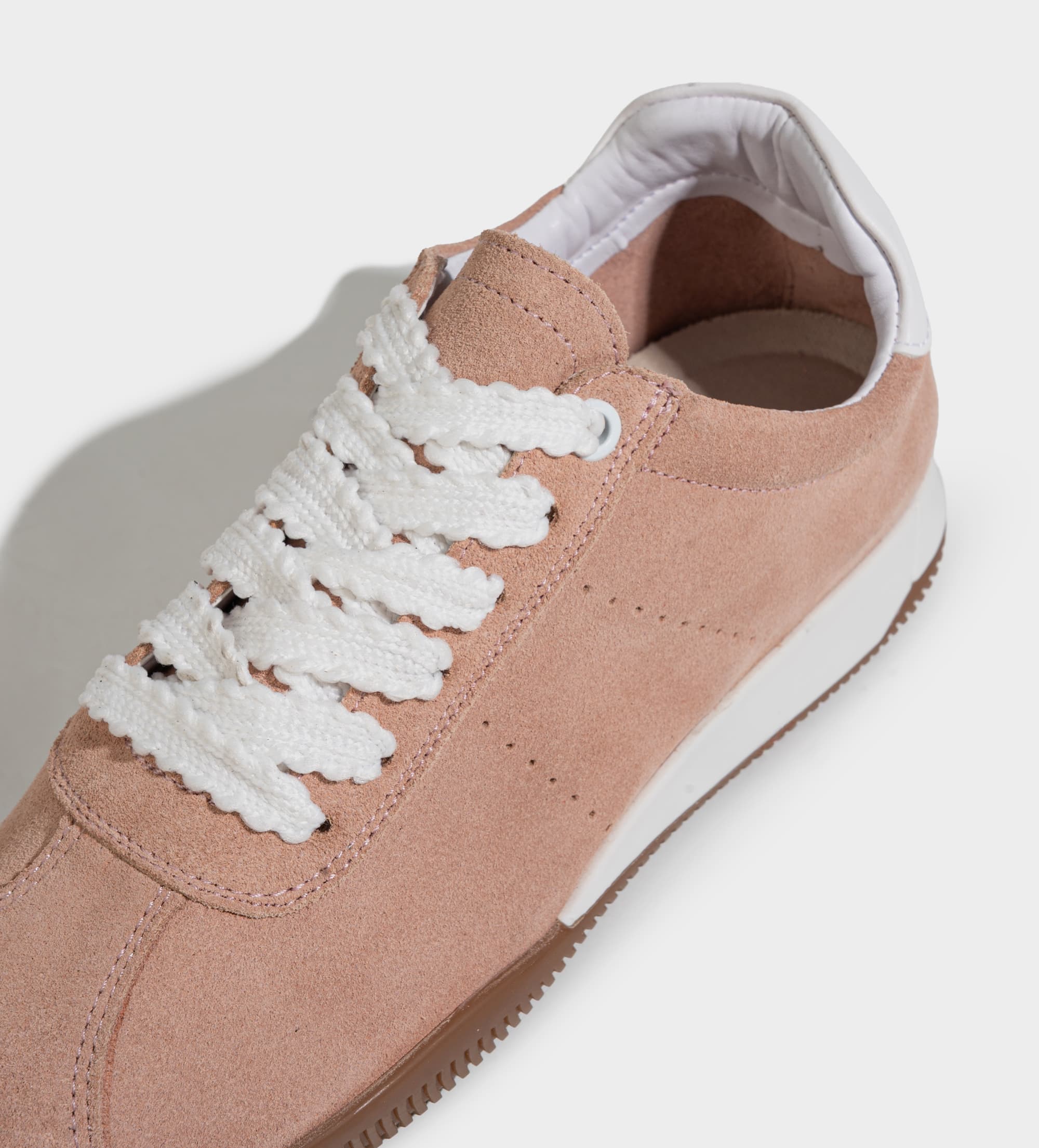 SNEAKER CASUAL GAMUZA PIEL ROSA