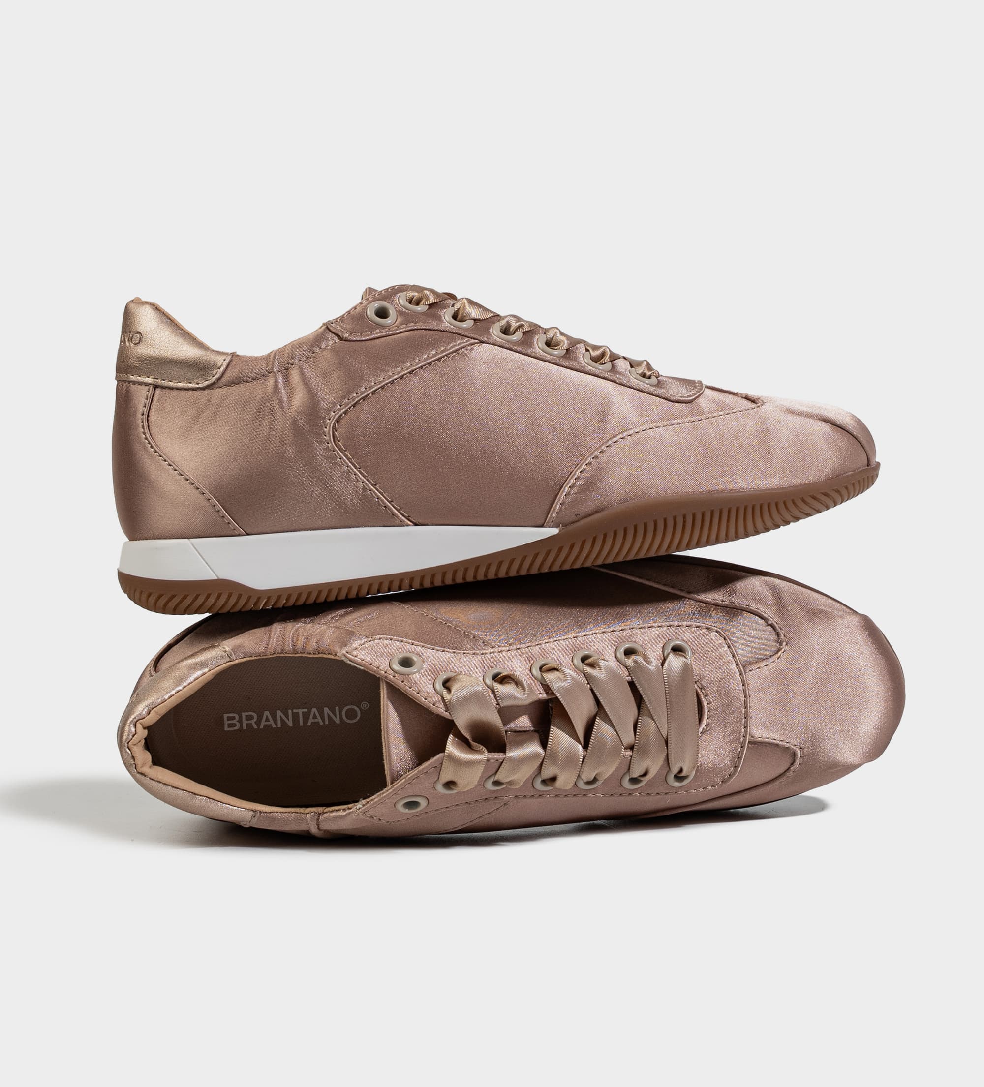 SNEAKER CASUAL TEXTIL SATINADO NUDE