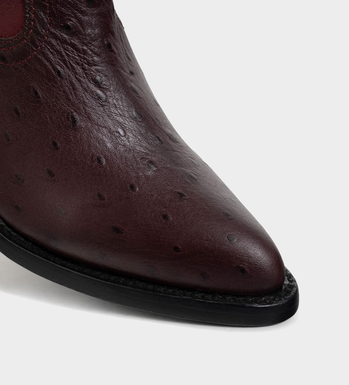 BOTA WESTERN PIEL VINO BORDADOS