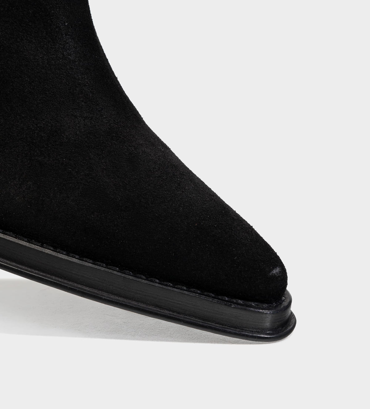 BOTA ALTA WESTERN GAMUZA CINTURÓN NEGRO