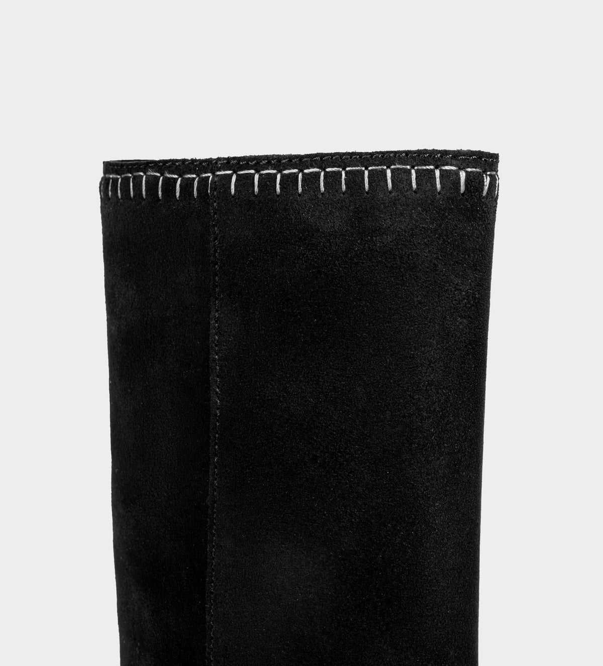 BOTA ALTA WESTERN GAMUZA CINTURÓN NEGRO