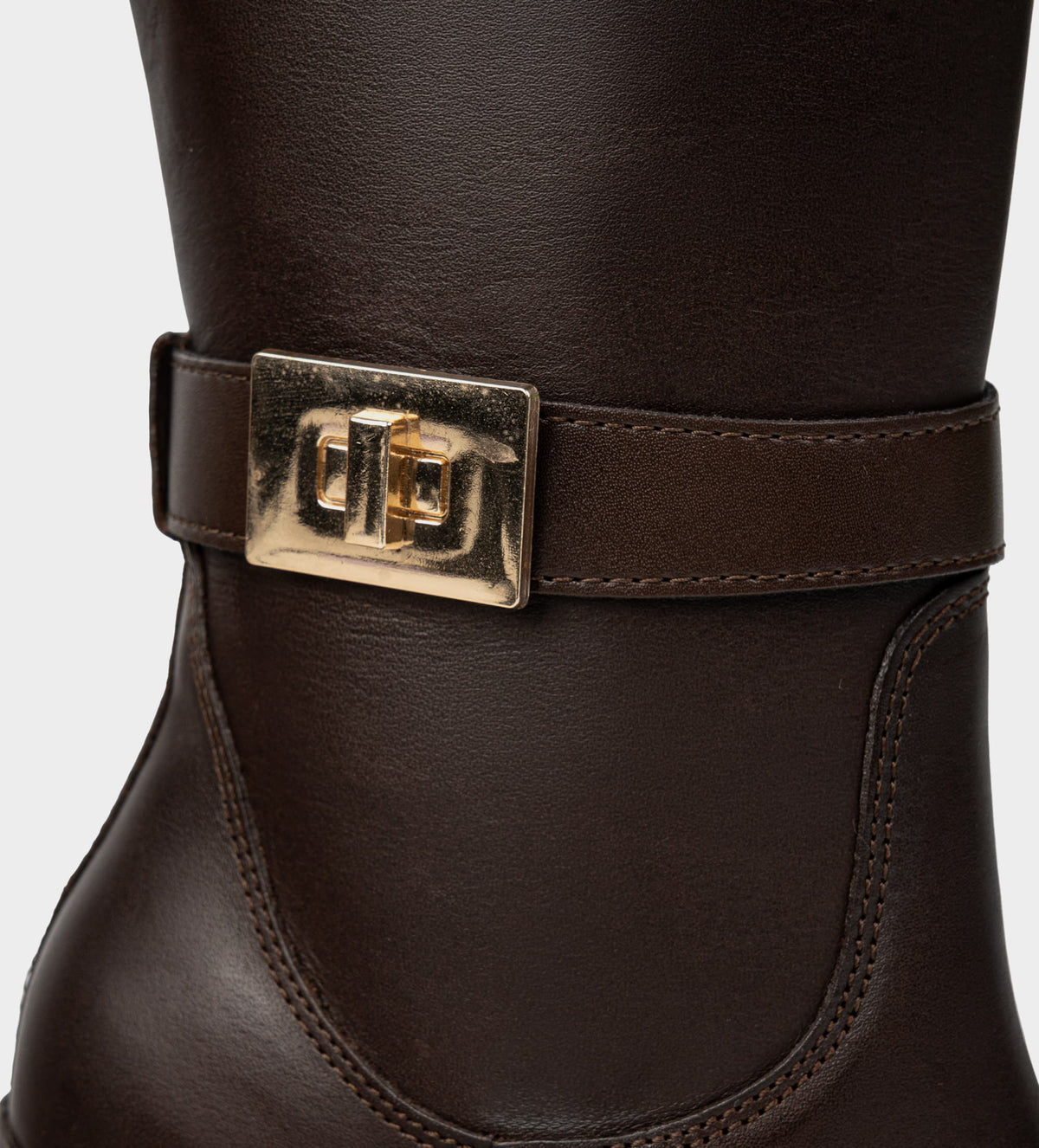BOTA ALTA TRACK HEBILLA PIEL CAFÉ