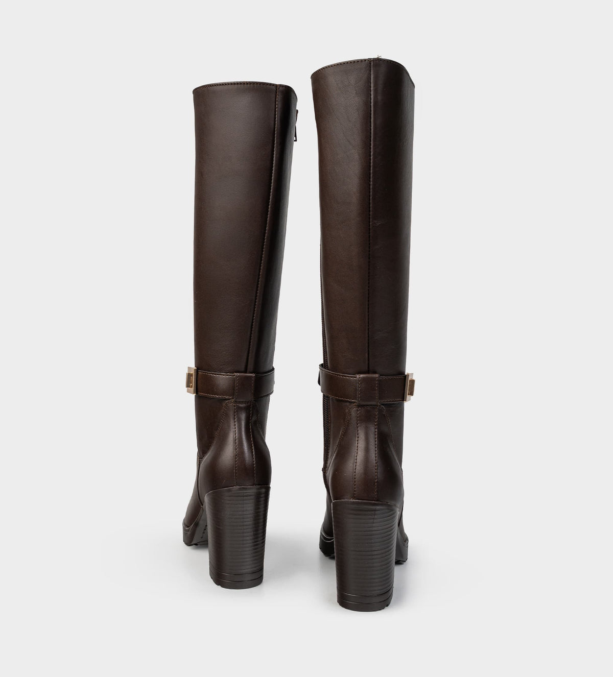 BOTA ALTA TRACK HEBILLA PIEL CAFÉ