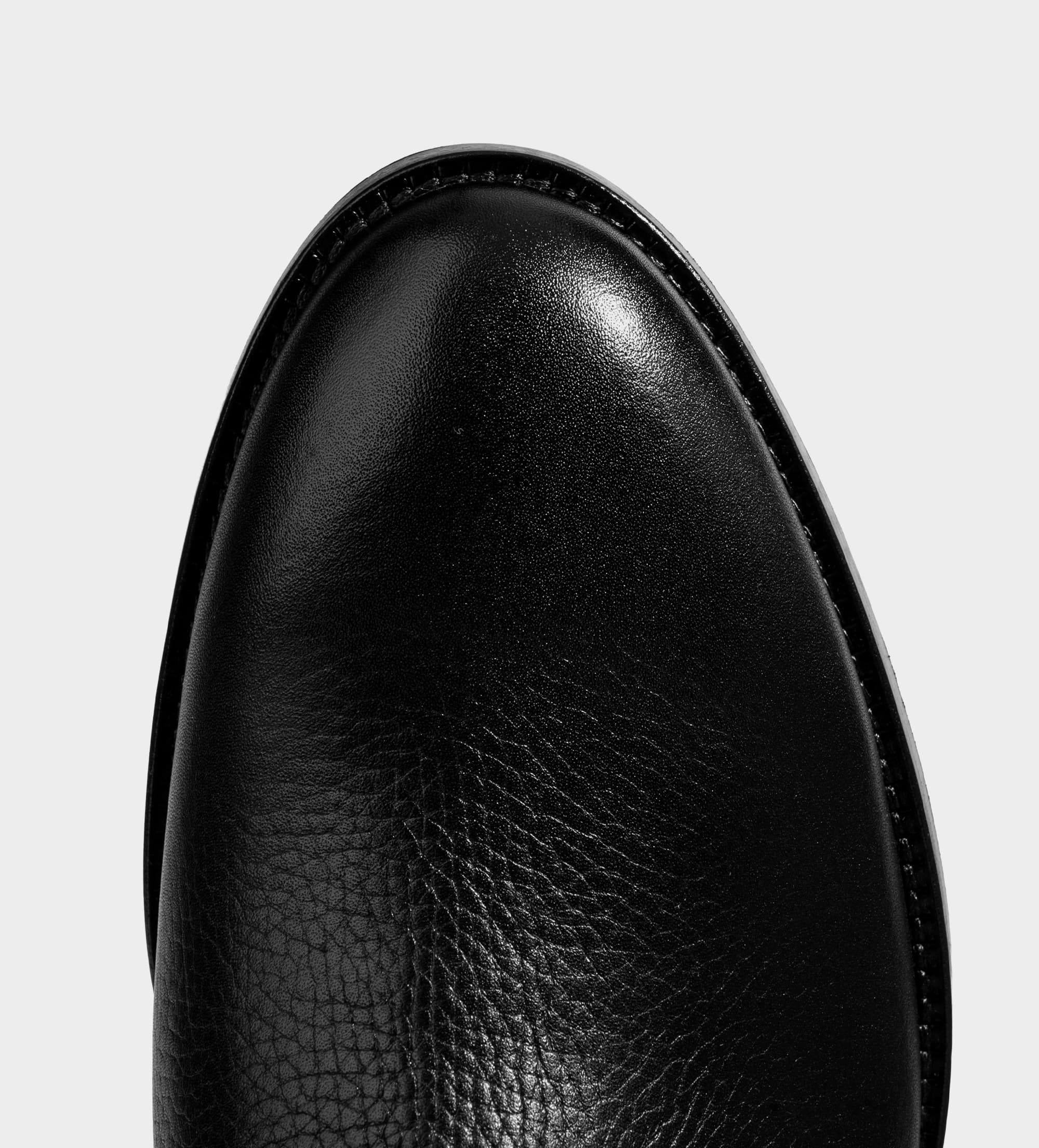 BOTA CASUAL CIERRE LATERAL PIEL NEGRO