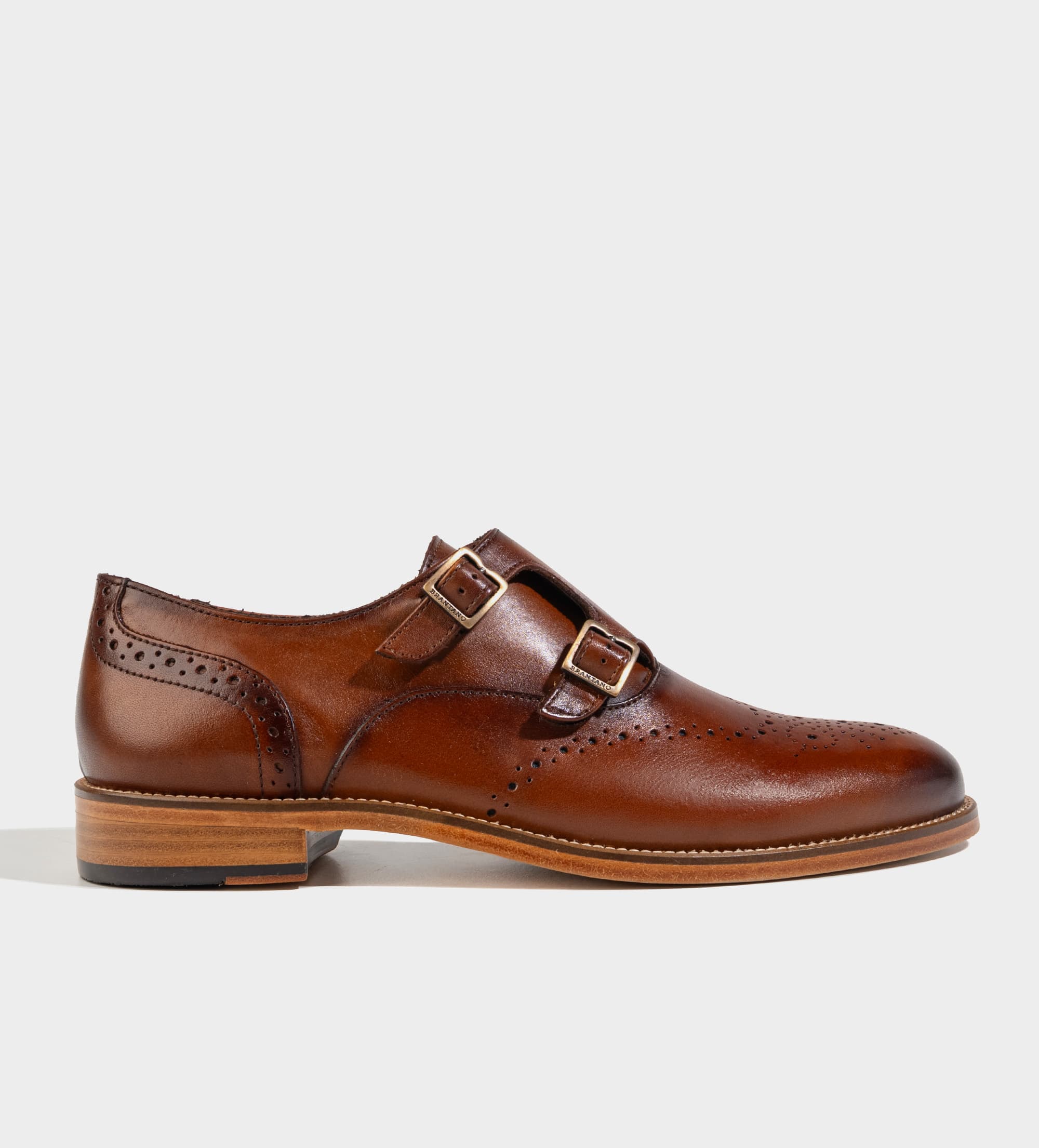 ZAPATO OXFORD VESTIR MONK STRAP PIEL CAFÉ