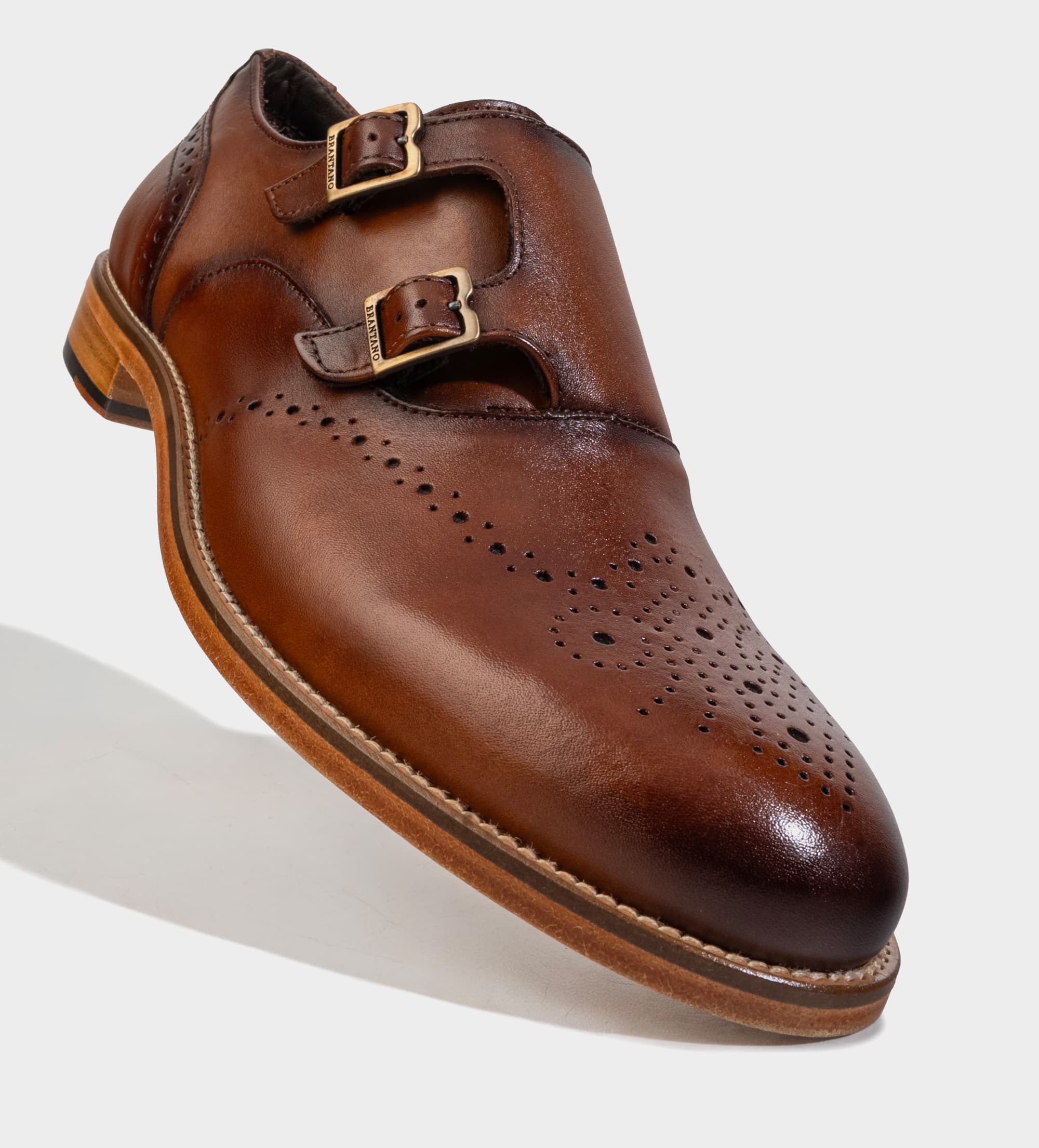 ZAPATO OXFORD VESTIR MONK STRAP PIEL CAFÉ
